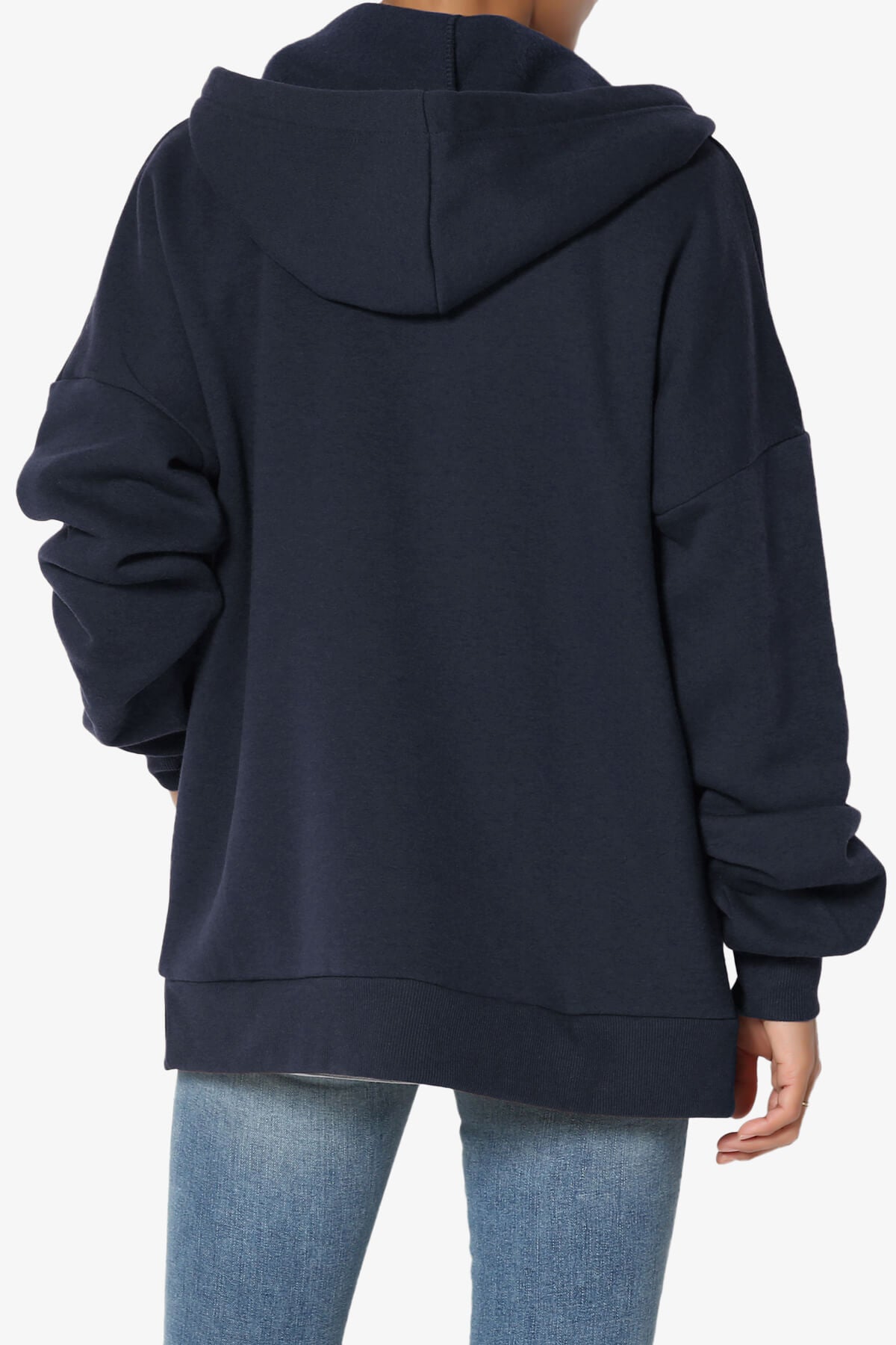 Accie Fleece Zip Hooded Jacket NAVY_2