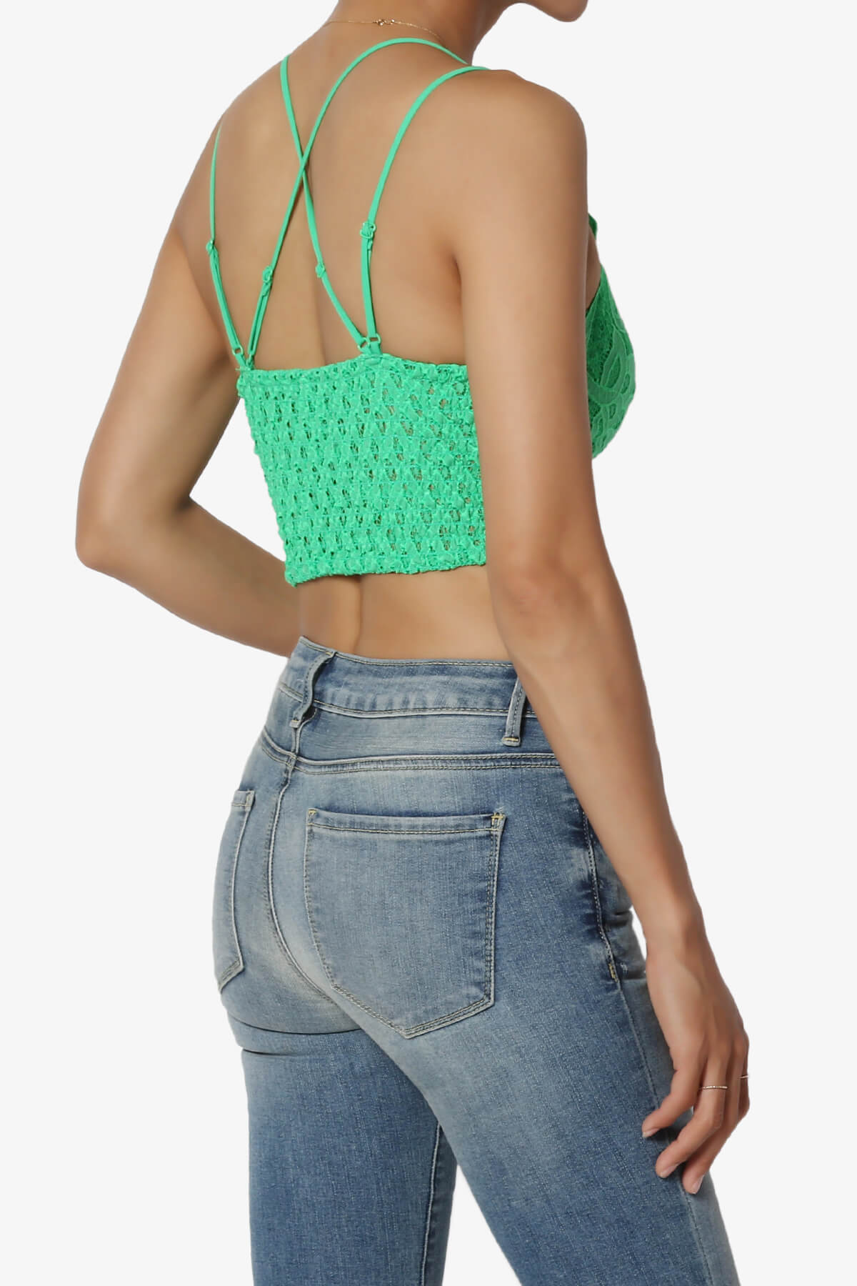 Adella Crochet Lace Bralette APPLE GREEN_4