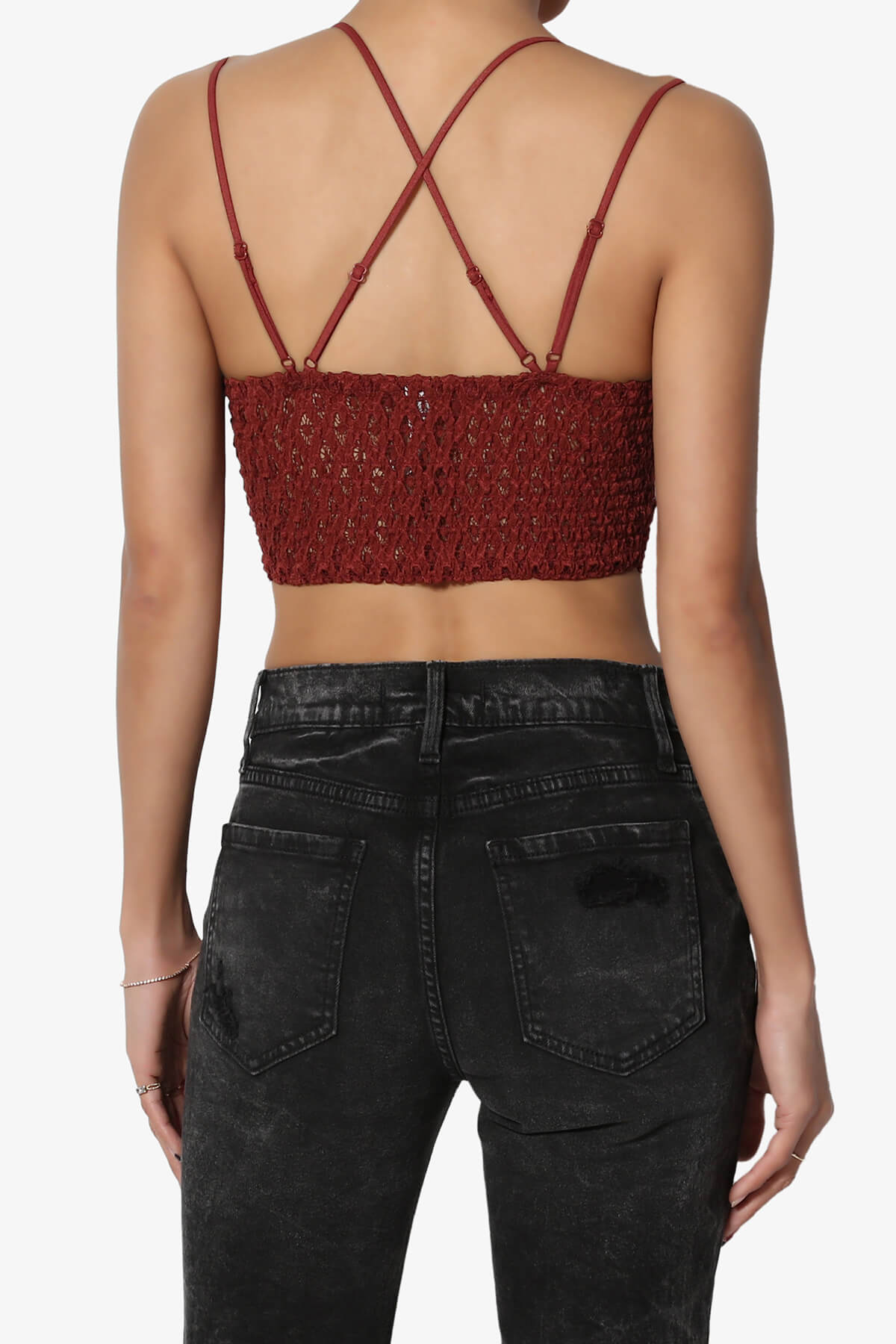 Adella Crochet Lace Bralette DARK RUST_2
