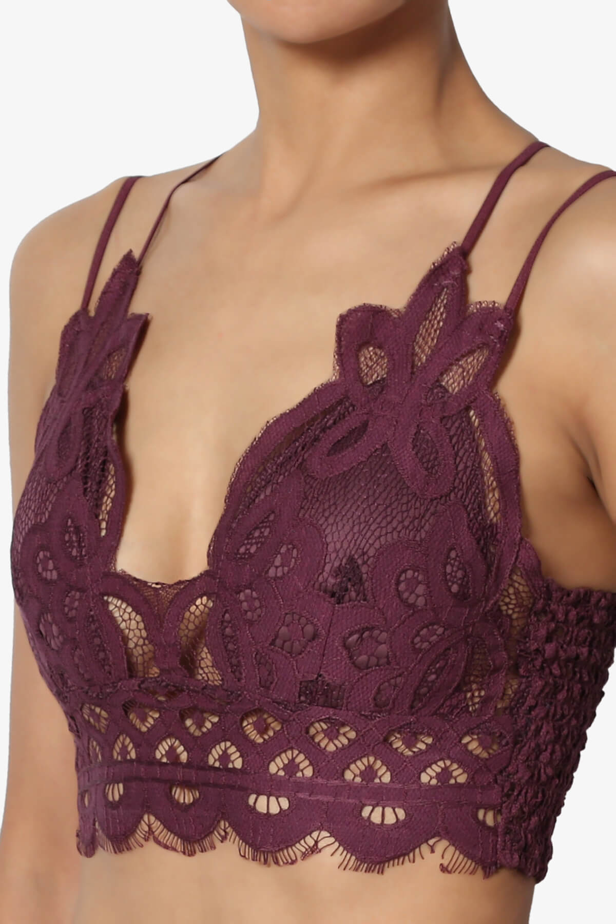 Adella Crochet Lace Bralette DUSTY PLUM_5
