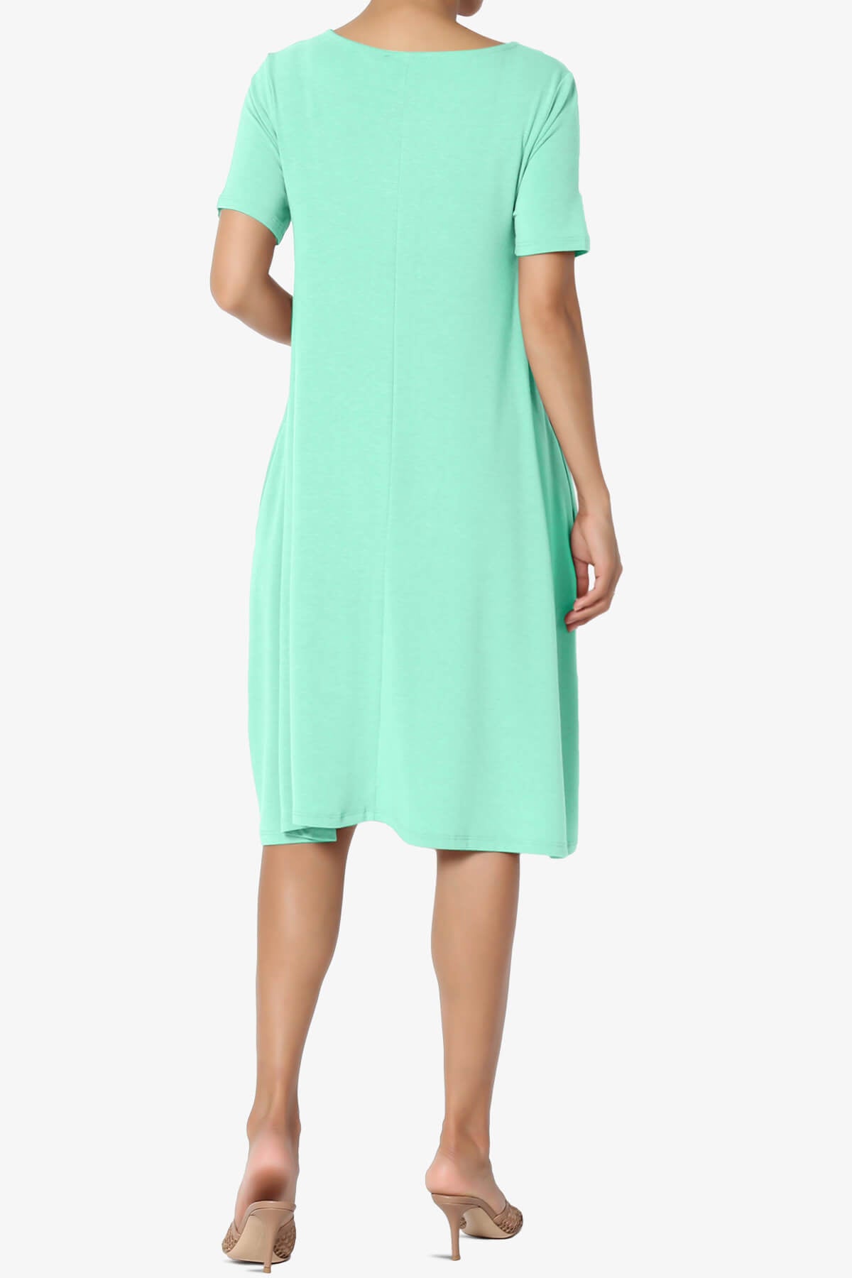 Allie Short Sleeve Jersey A-Line Dress MINT_2