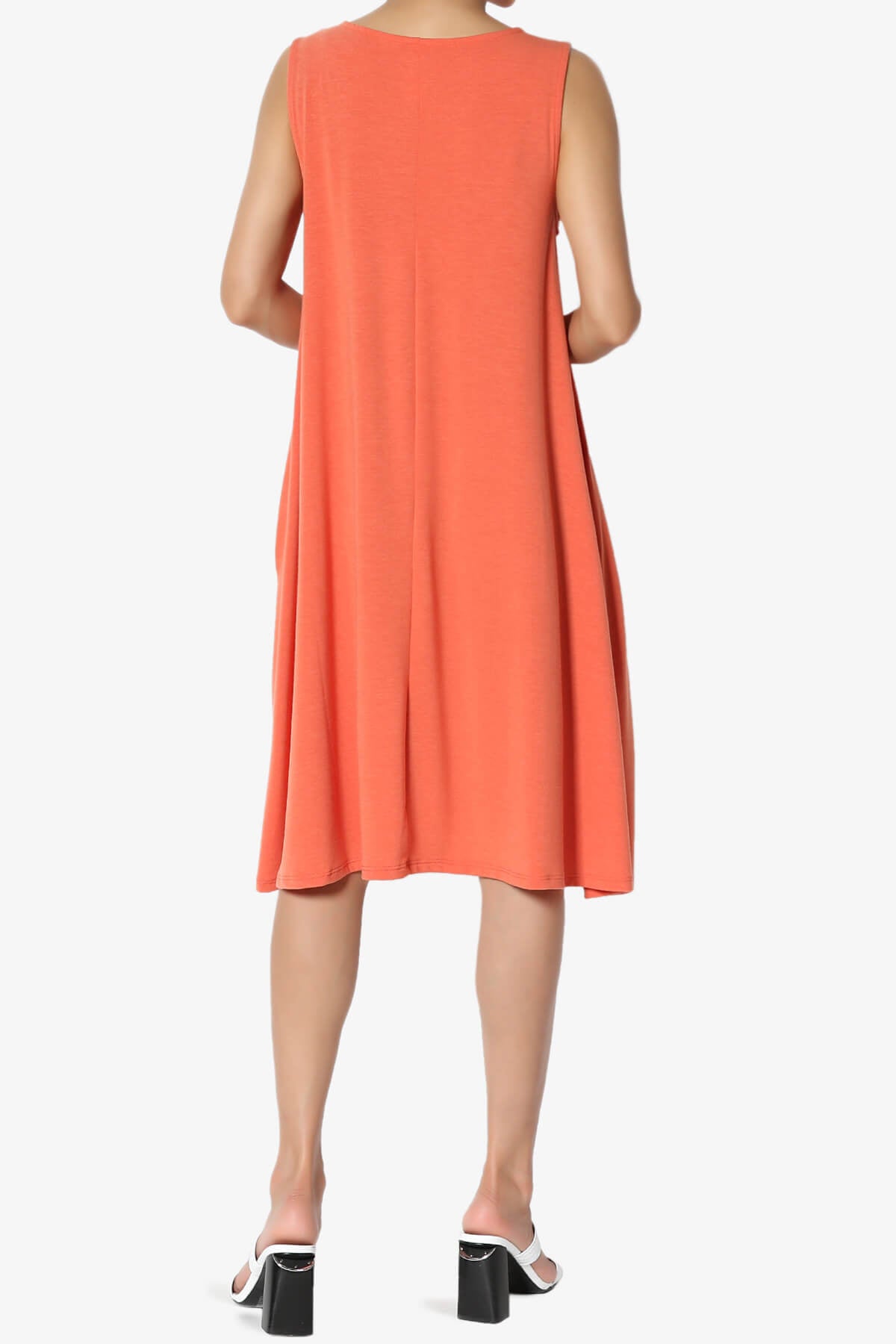 Allie Sleeveless Jersey A-Line Dress ASH COPPER_2