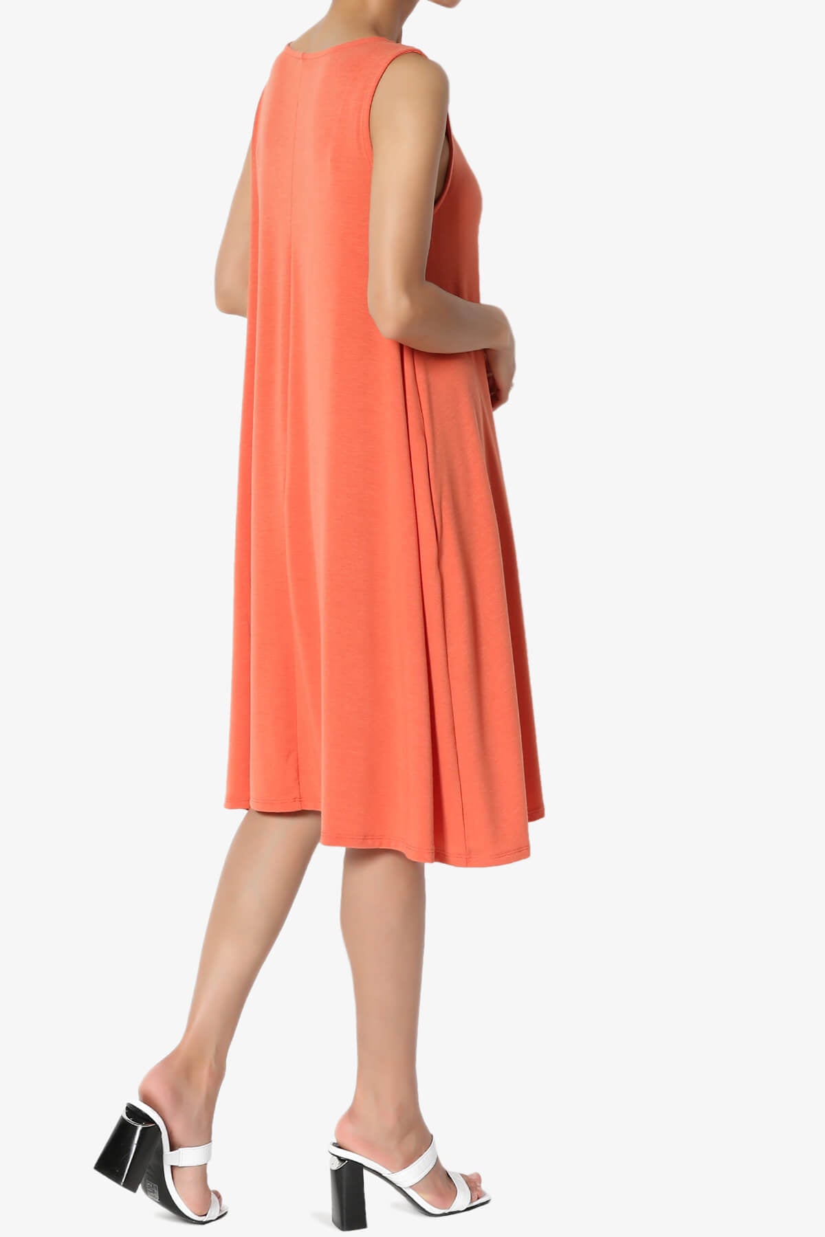 Allie Sleeveless Jersey A-Line Dress ASH COPPER_4