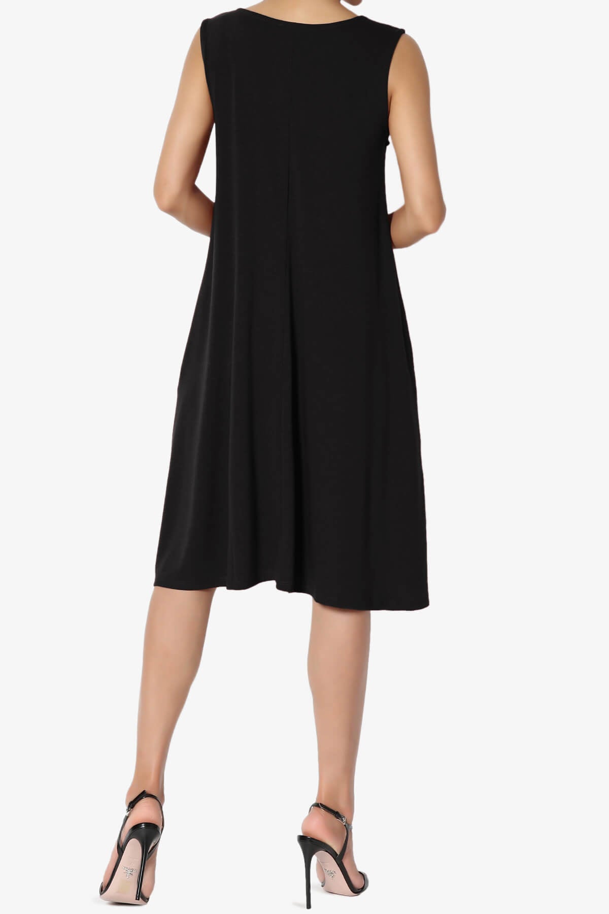 Allie Sleeveless Jersey A-Line Dress BLACK_2