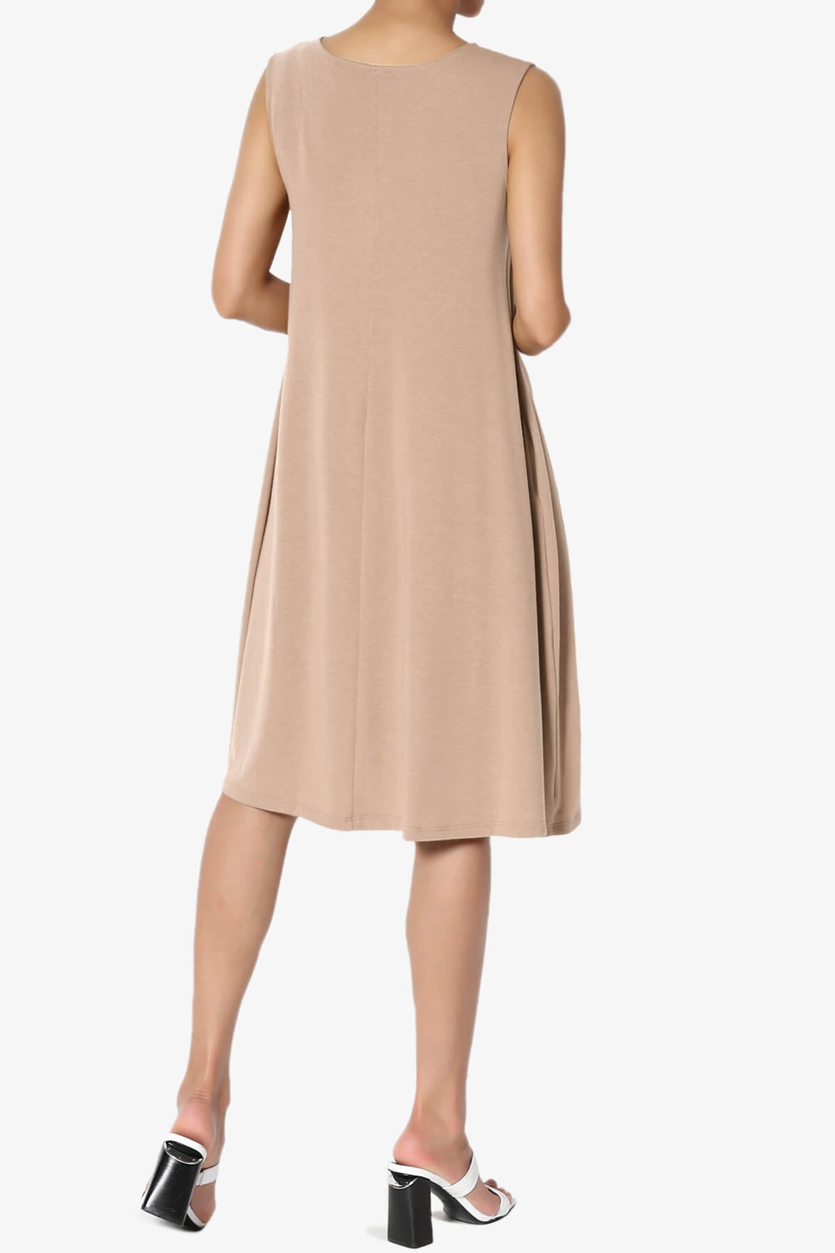 Allie Sleeveless Jersey A-Line Dress BRUSH_2