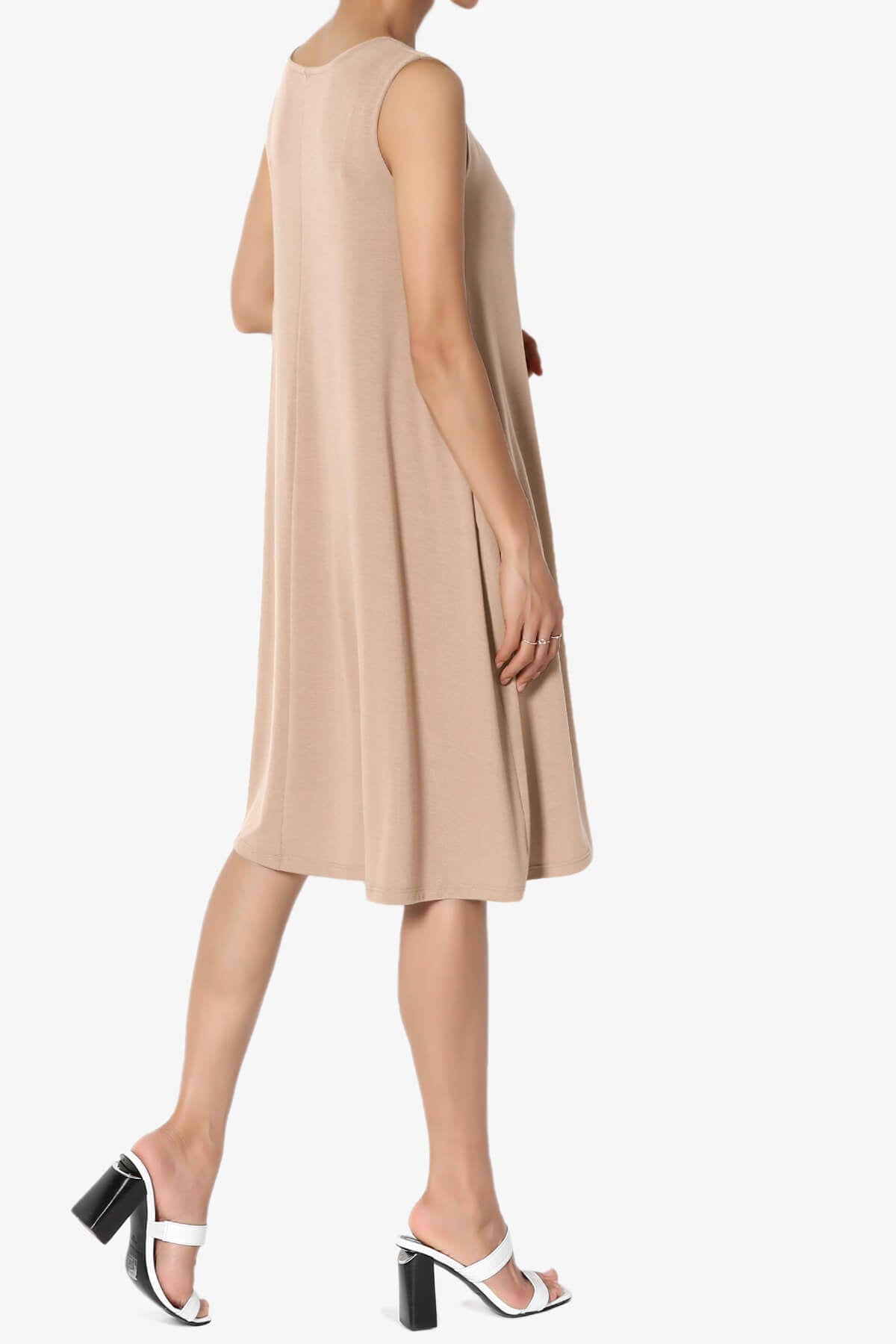 Allie Sleeveless Jersey A-Line Dress BRUSH_4