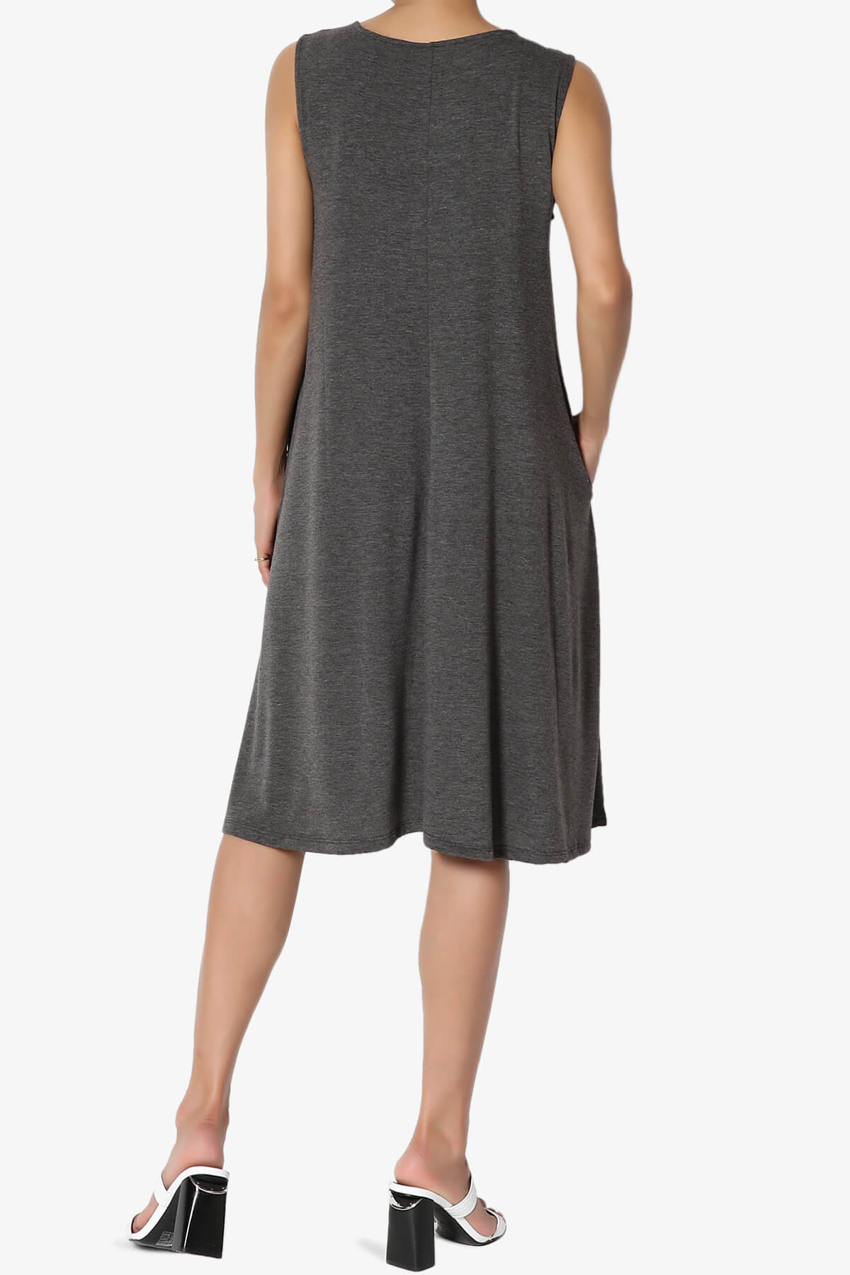Allie Sleeveless Jersey A-Line Dress CHARCOAL_2