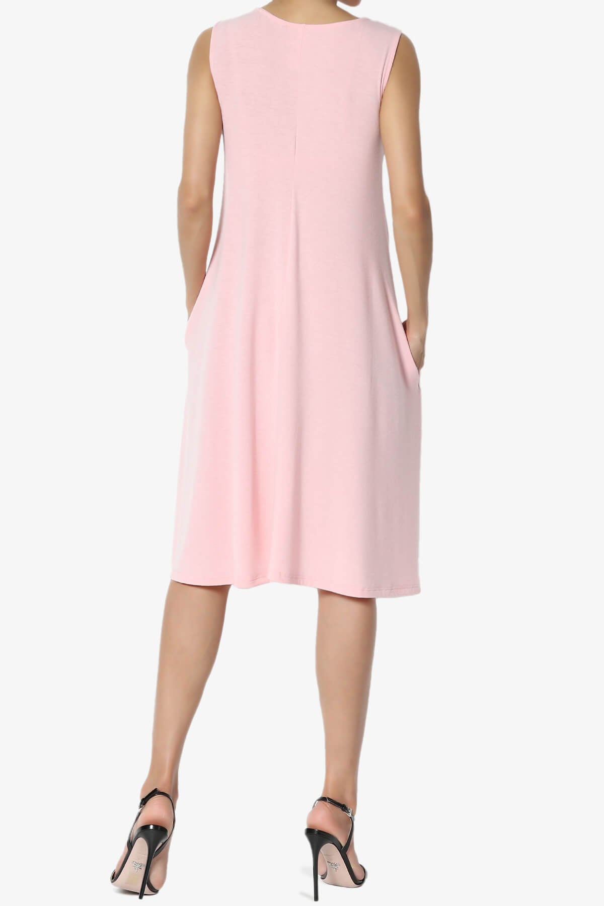 Allie Sleeveless Jersey A-Line Dress DUSTY PINK_2