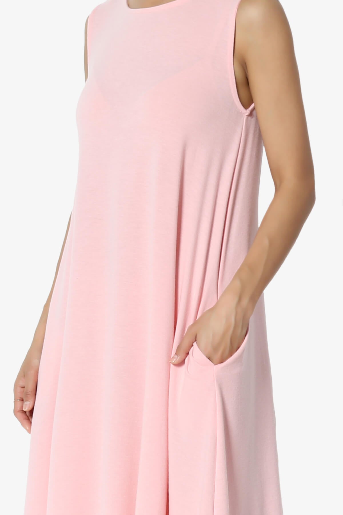 Allie Sleeveless Jersey A-Line Dress DUSTY PINK_5