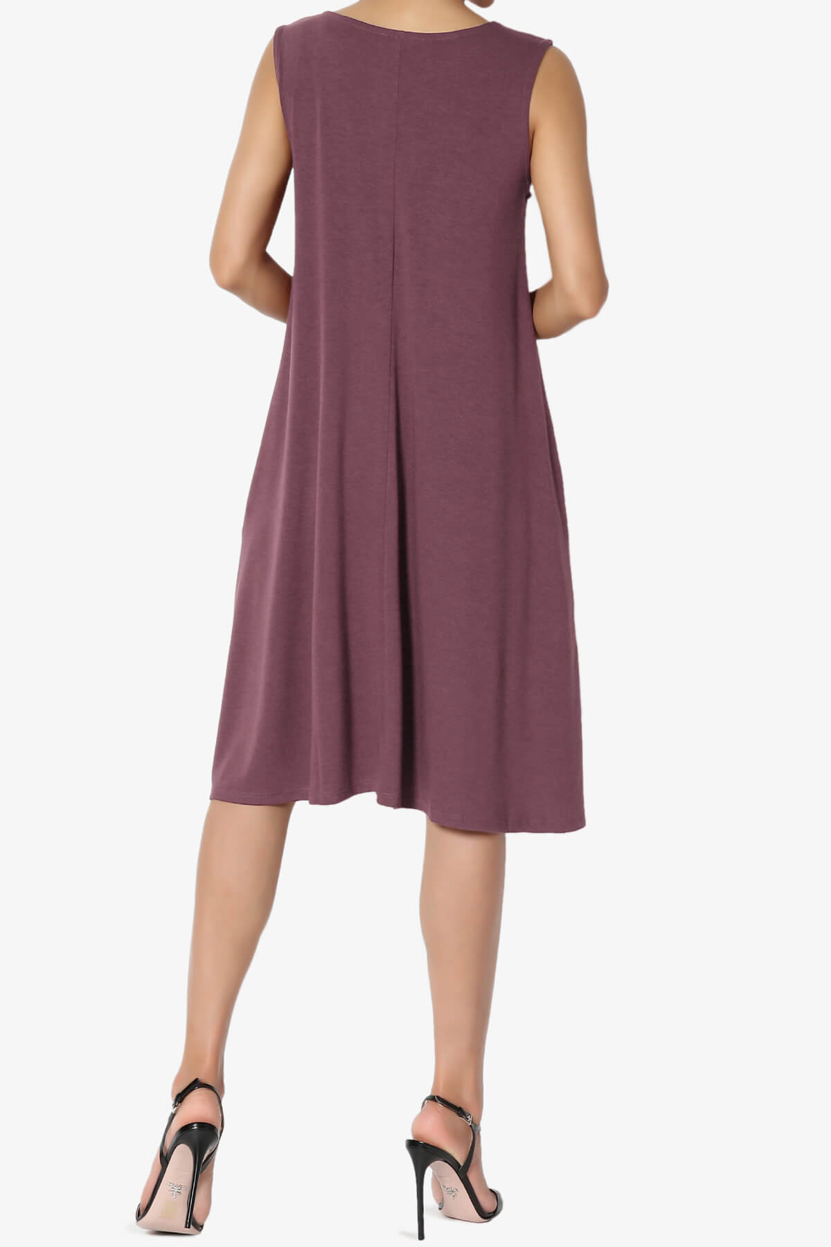 Allie Sleeveless Jersey A-Line Dress DUSTY PLUM_2