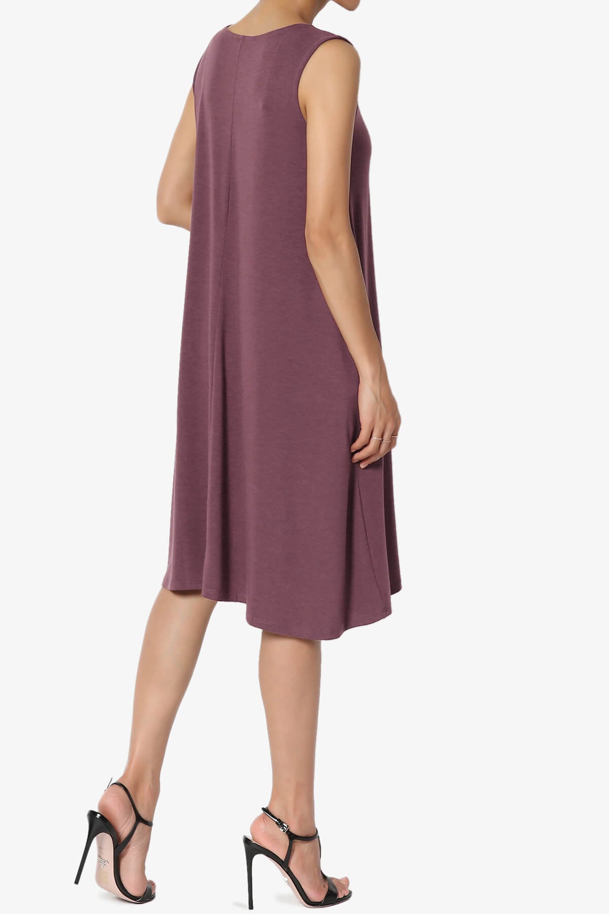 Allie Sleeveless Jersey A-Line Dress DUSTY PLUM_4