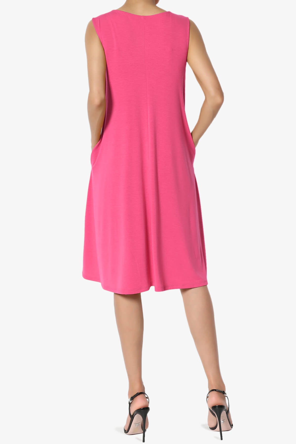 Allie Sleeveless Jersey A-Line Dress FUCHSIA_2