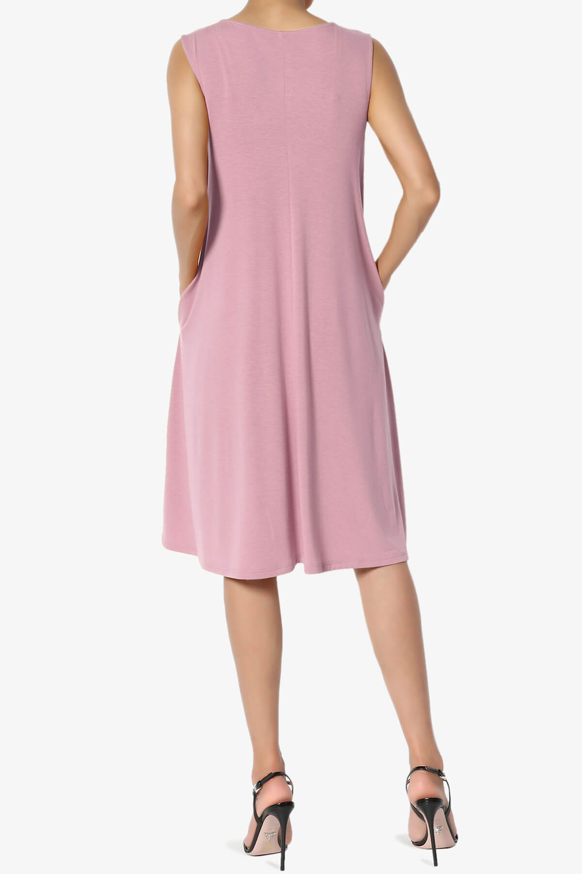 Allie Sleeveless Jersey A-Line Dress LIGHT ROSE_2