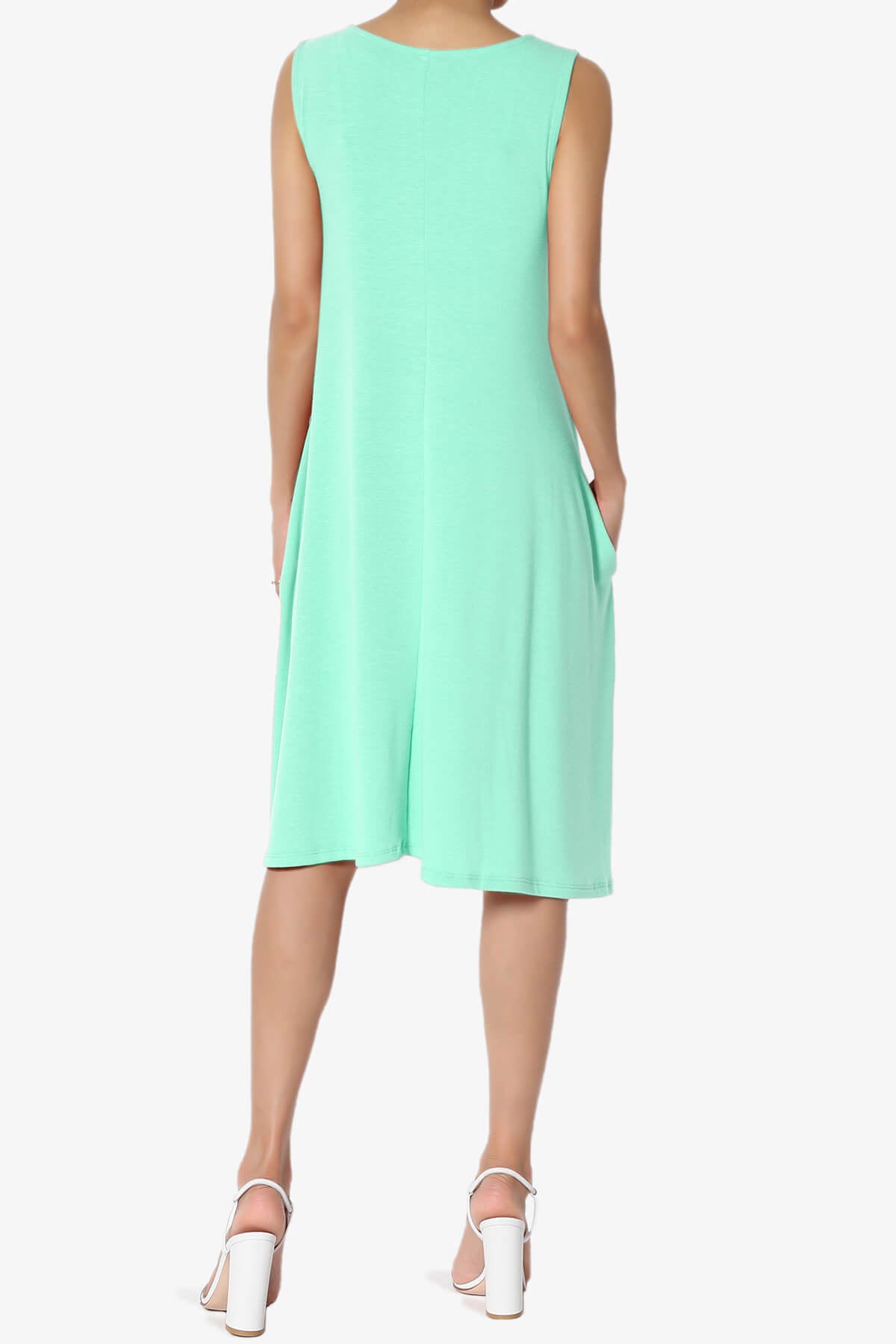 Allie Sleeveless Jersey A-Line Dress MINT_2
