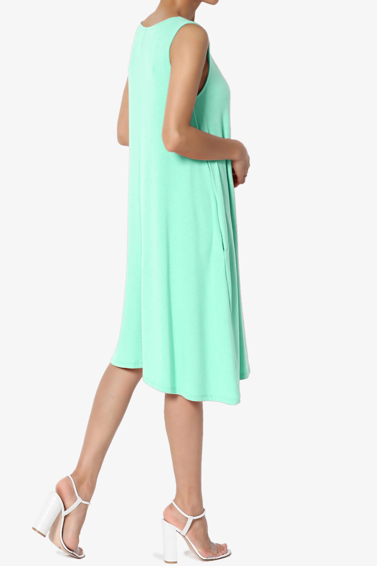 Allie Sleeveless Jersey A-Line Dress MINT_4
