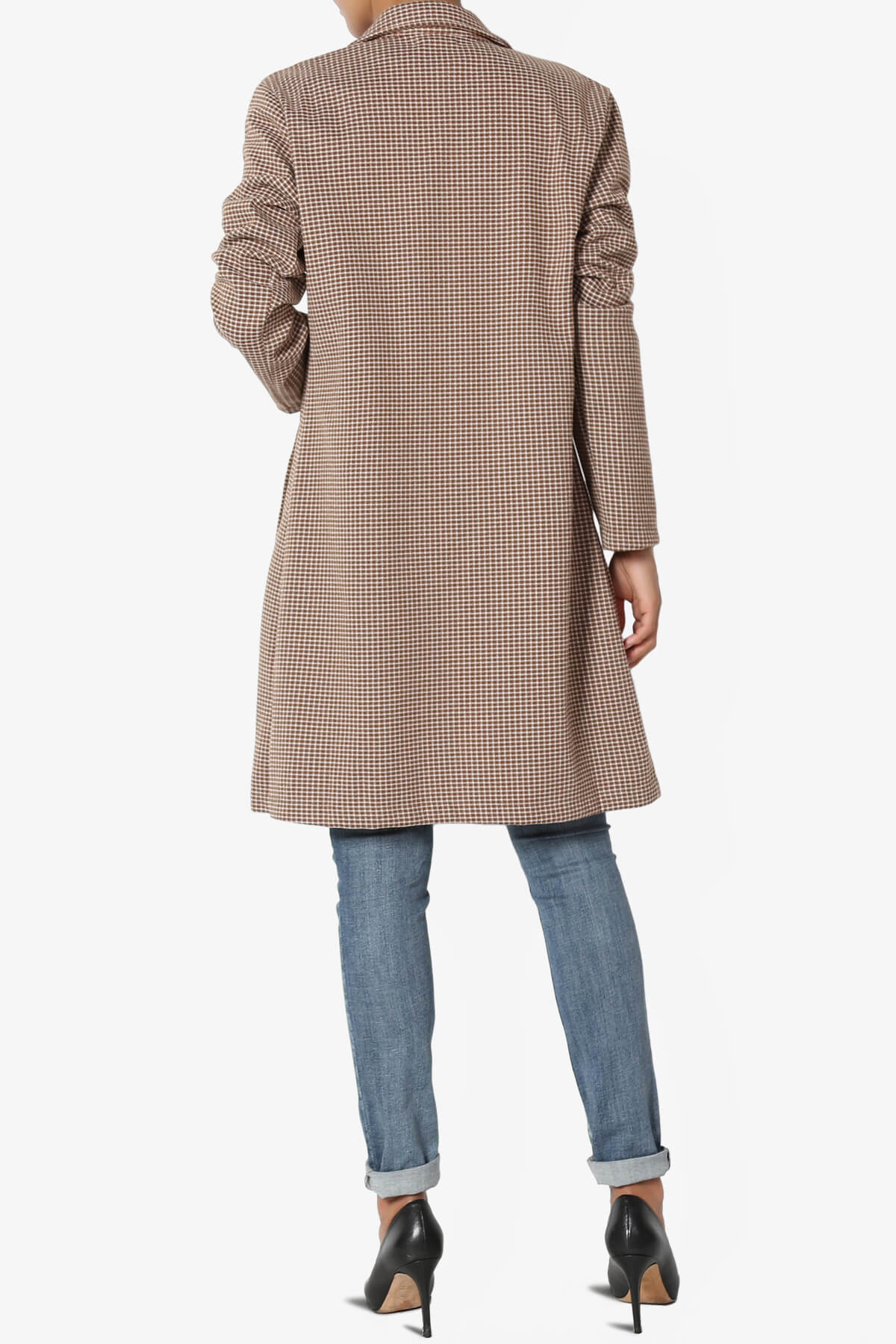 Amulet Checkered Long Coat Jacket RUST_2