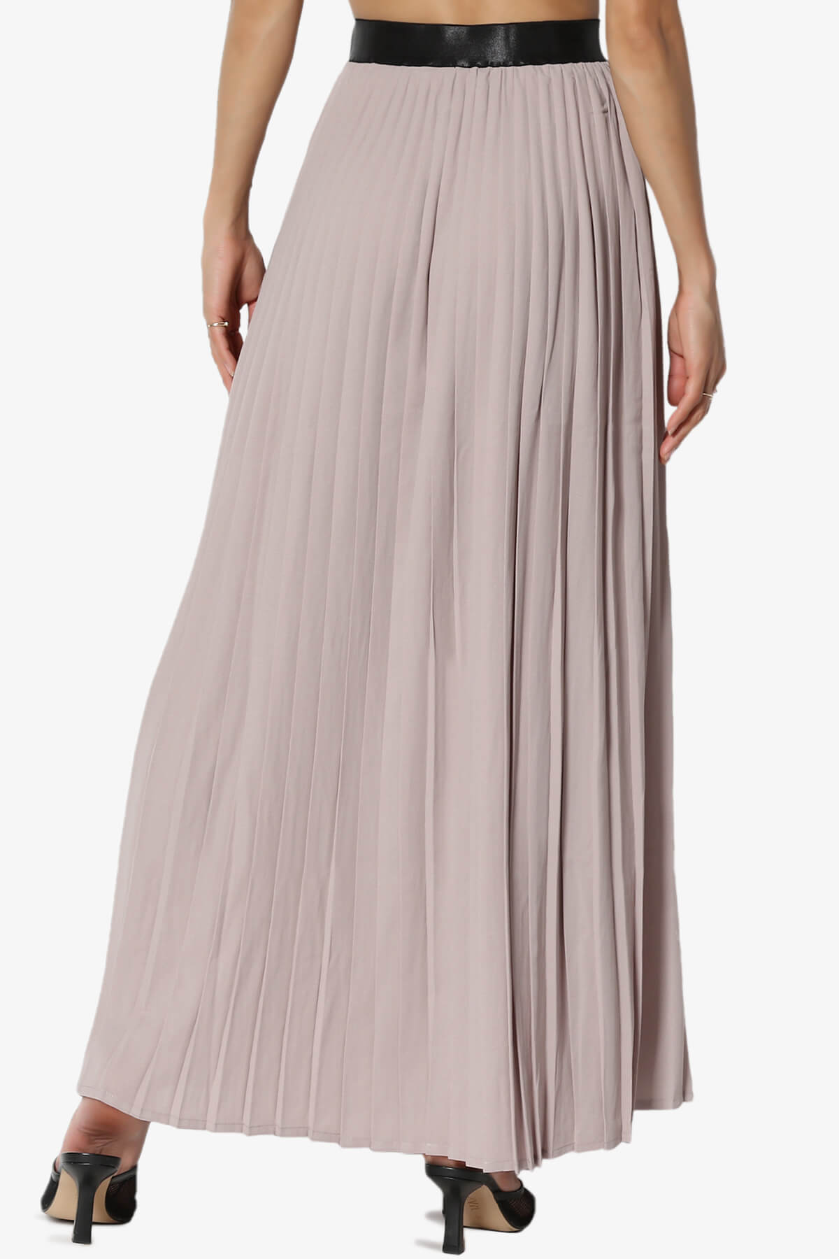 Barria Flowy Maxi Pleated Skirt LIGHT MOCHA_2