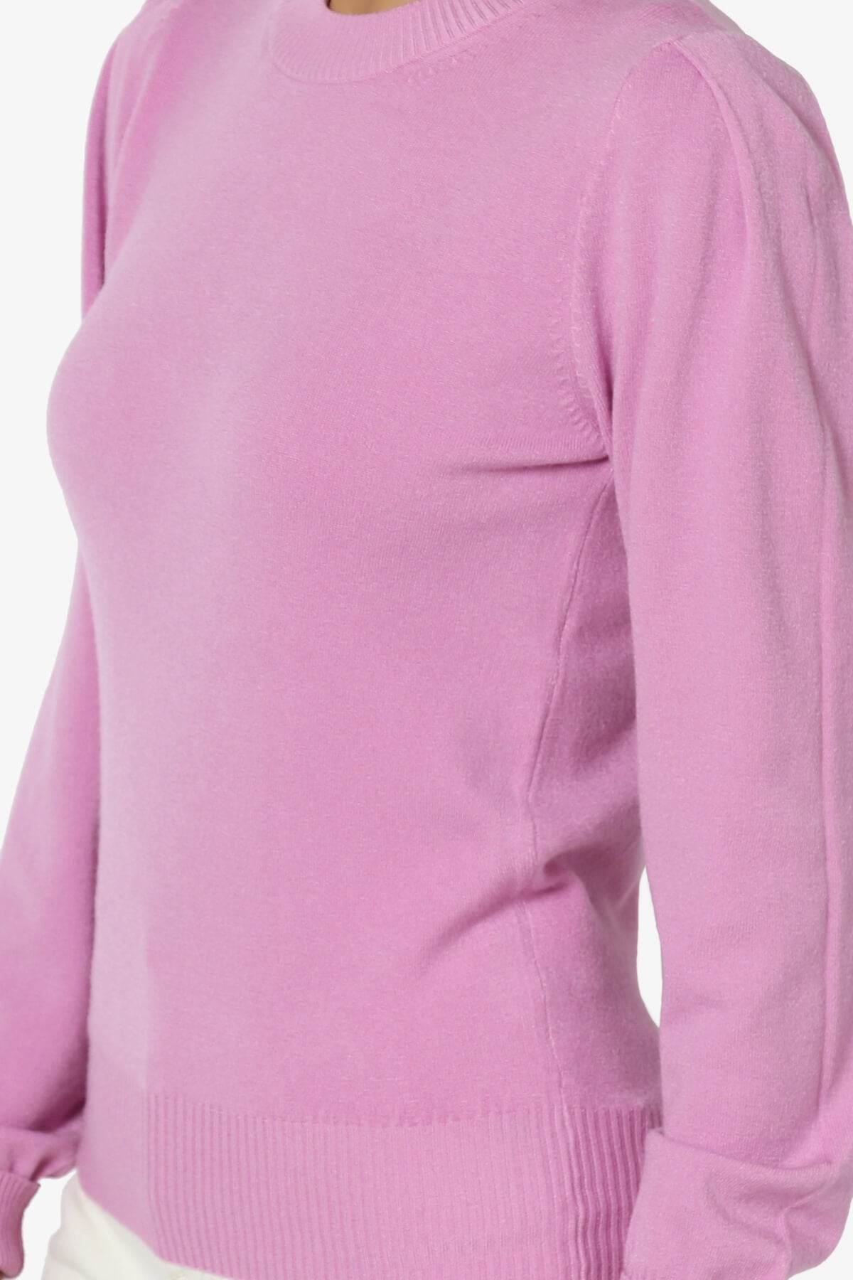 Bcarina Pleated Shoulder Crew Neck Sweater MAUVE_5
