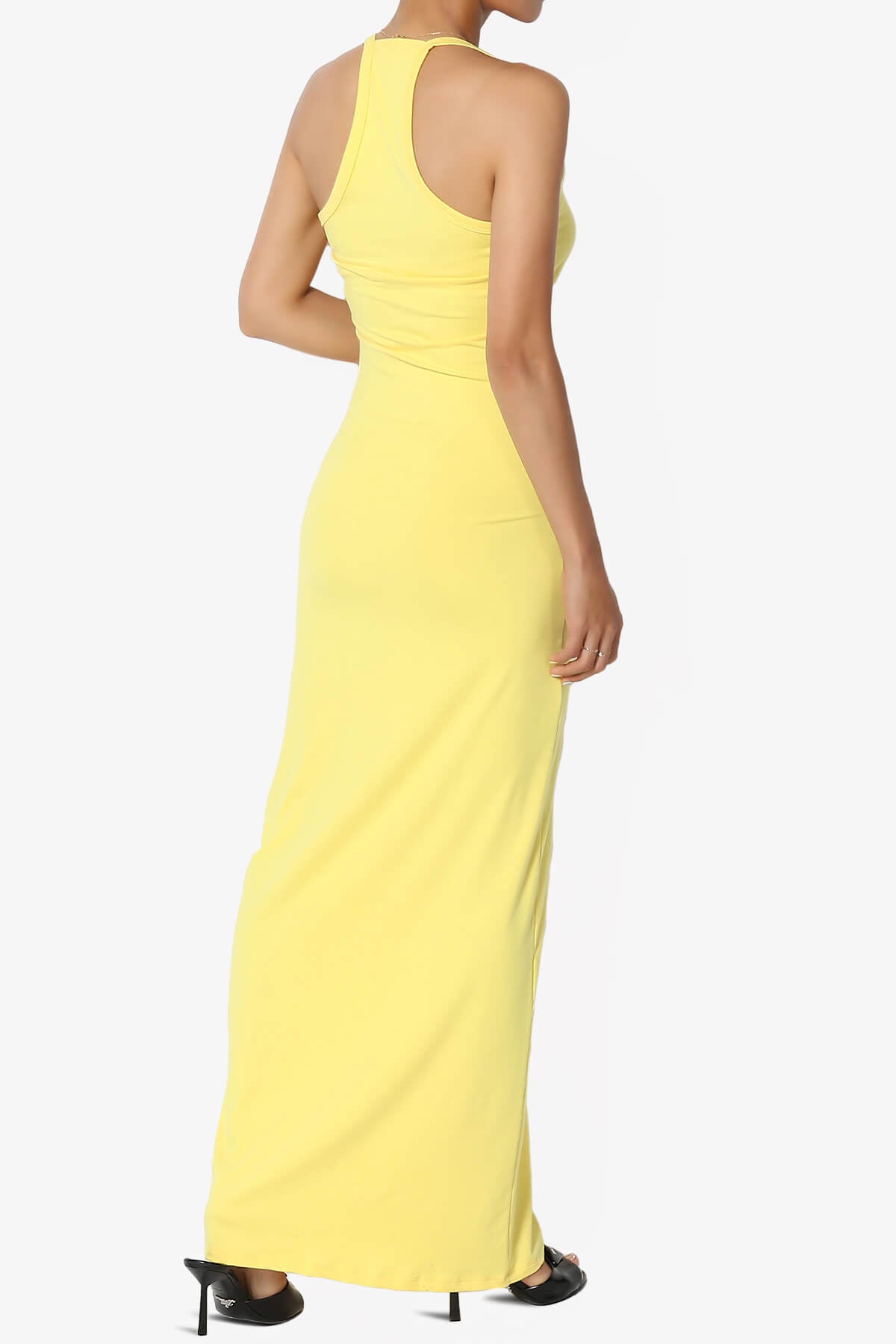 Berlin Stretch Silky Knit Cami Maxi Dress YELLOW_4