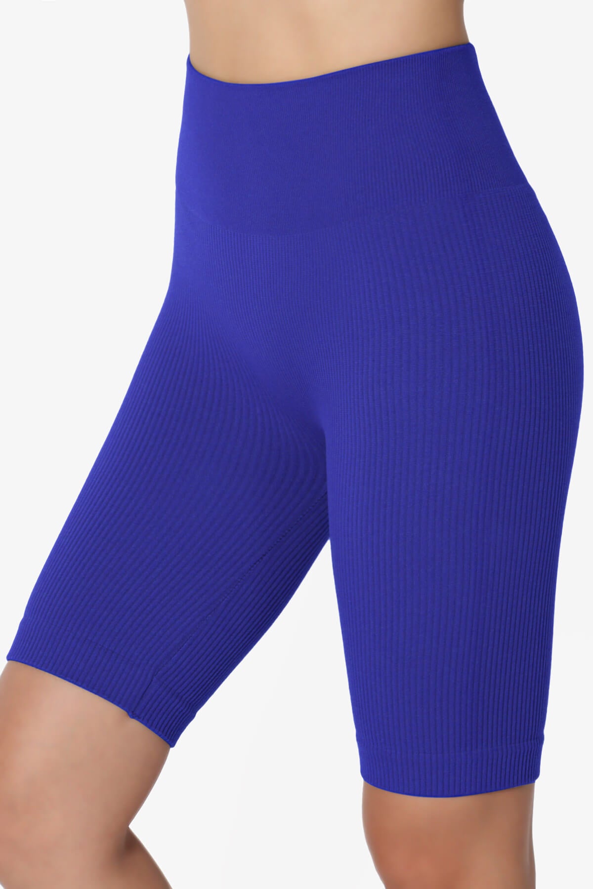Billion Compression Ribbed Seamless Biker Shorts BRIGHT BLUE_5