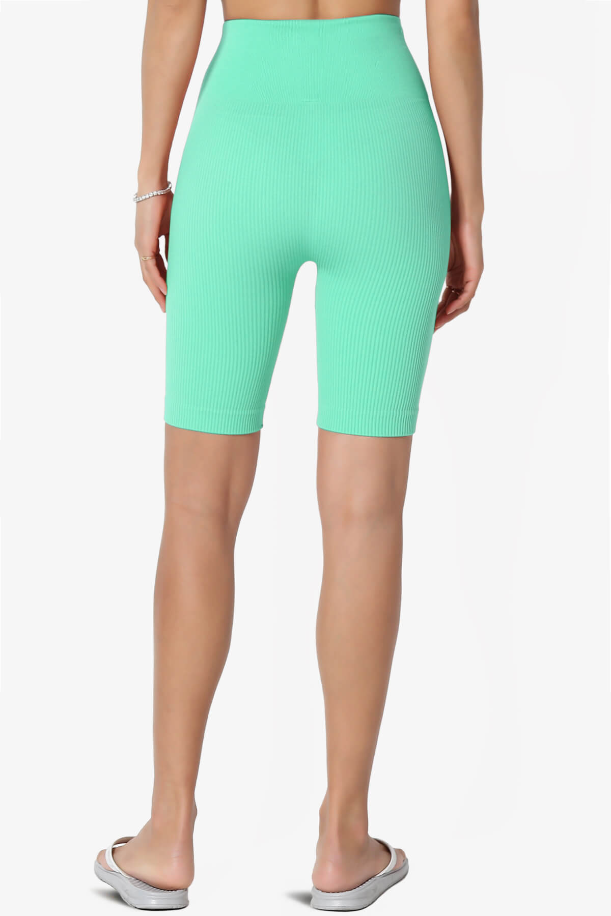 Billion Compression Ribbed Seamless Biker Shorts MINT_2
