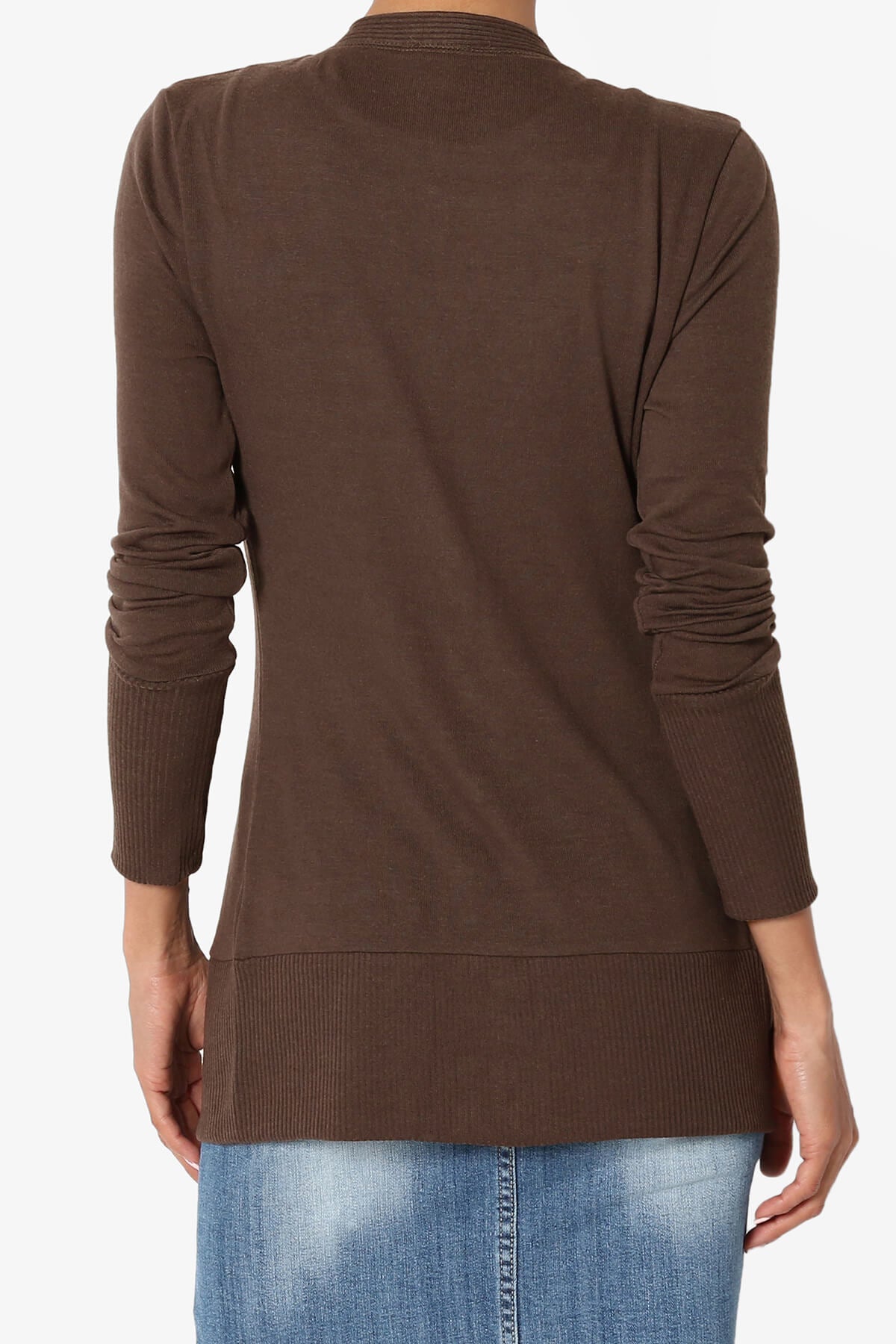 Braeden Snap Button V-Neck Cardigan BROWN_2