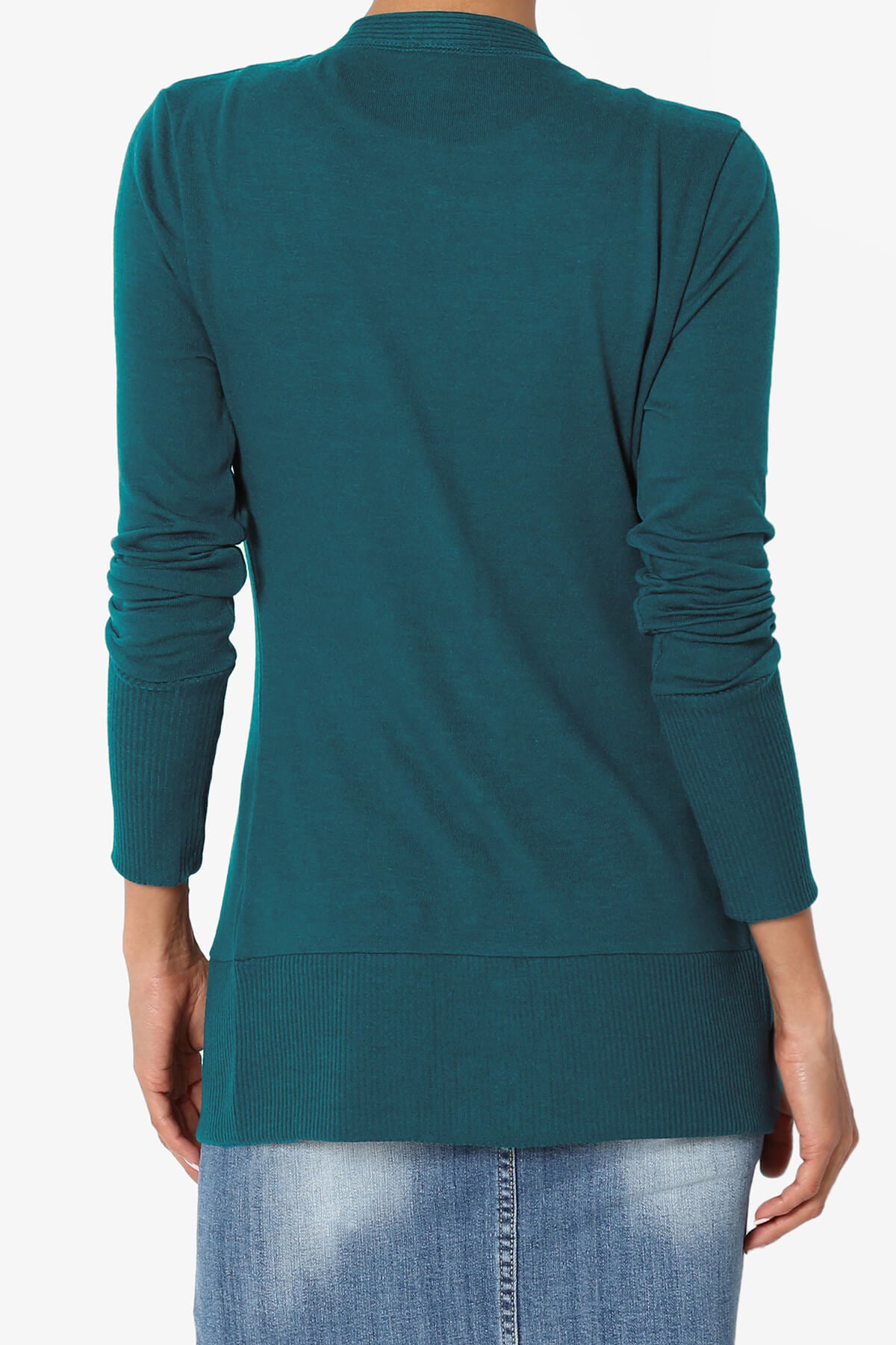 Braeden Snap Button V-Neck Cardigan TEAL_2
