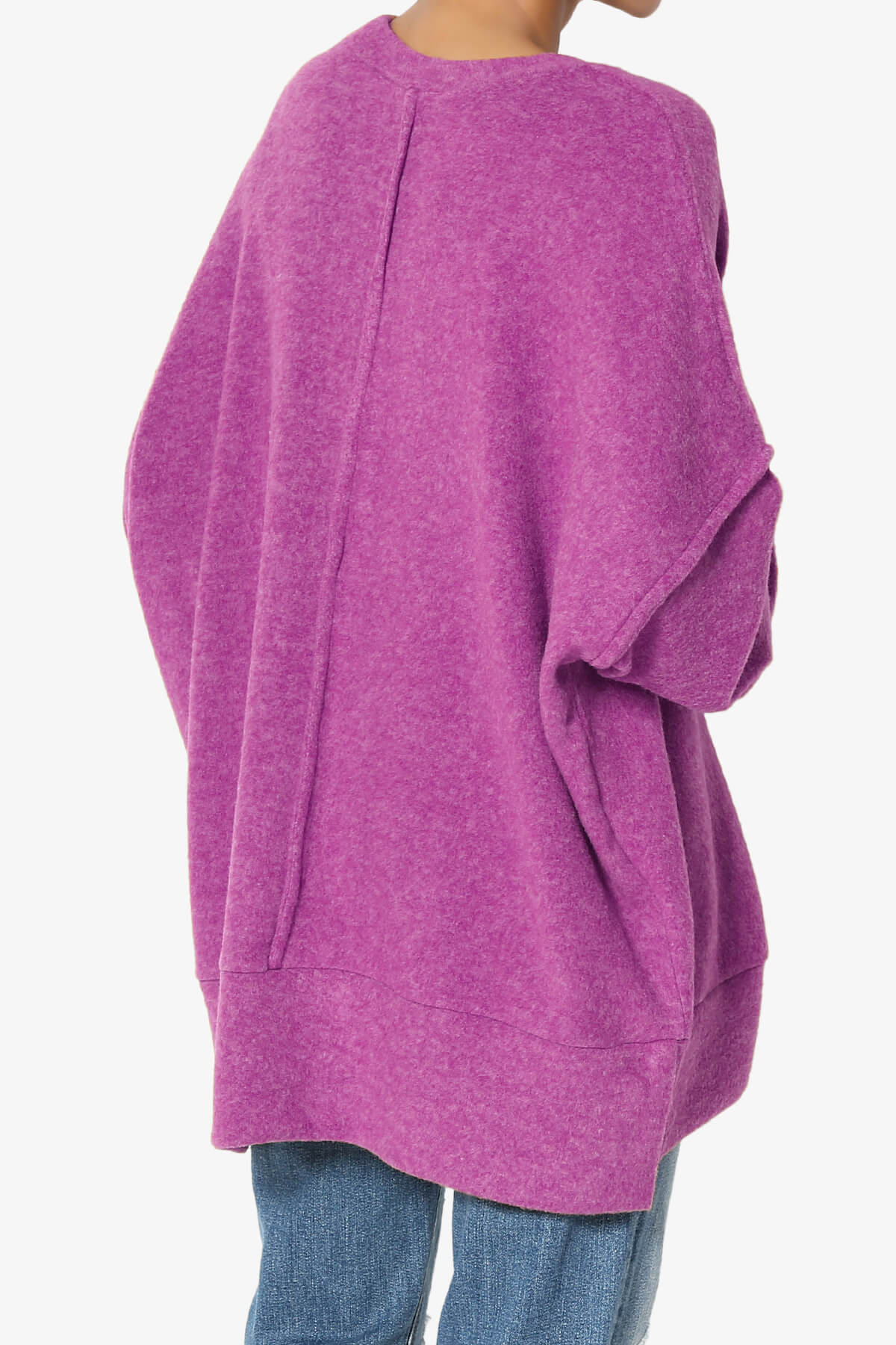 Breccan Blushed Knit Oversized Sweater LIGHT PLUM_4