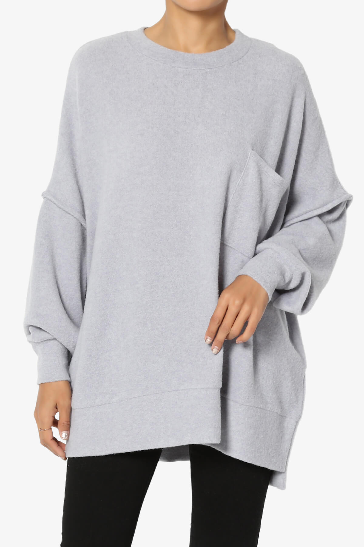 Breccan Blushed Knit Oversized Sweater