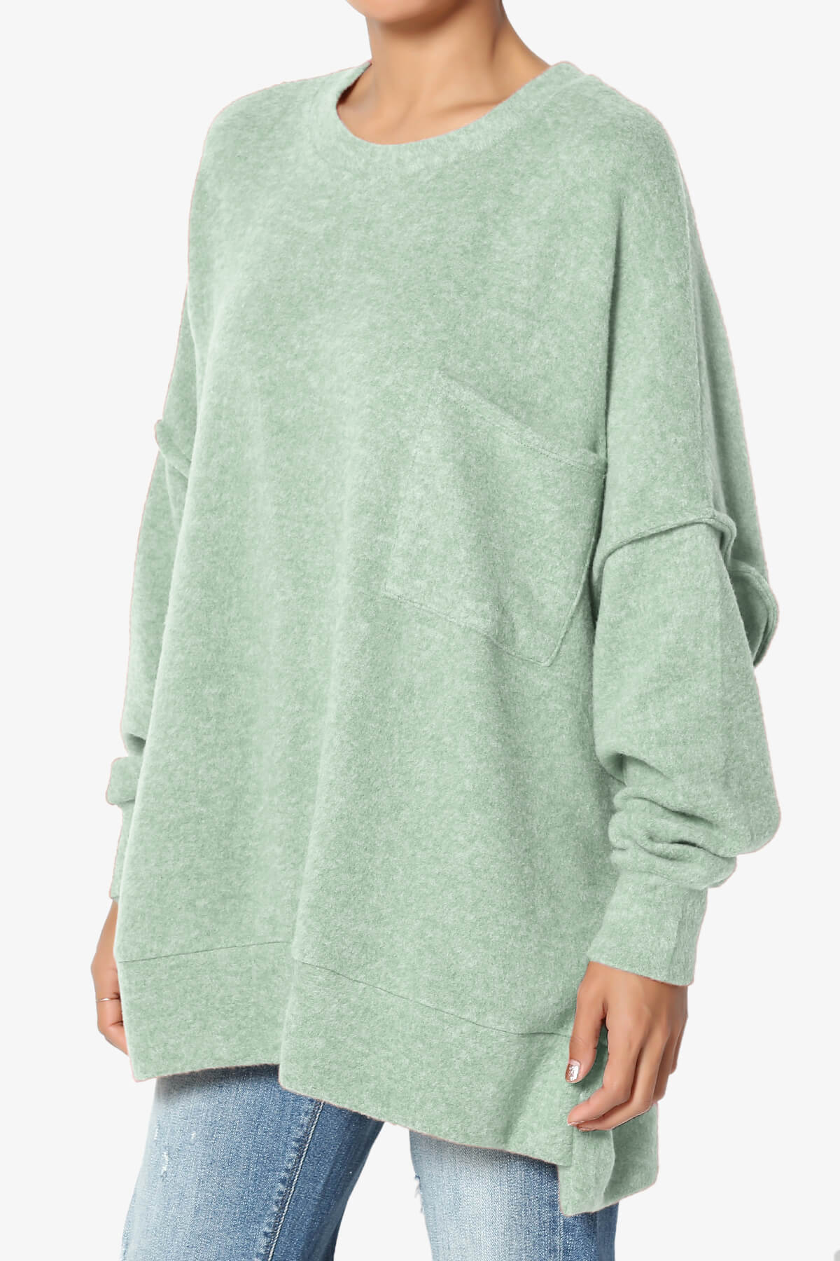Breccan Blushed Knit Oversized Sweater