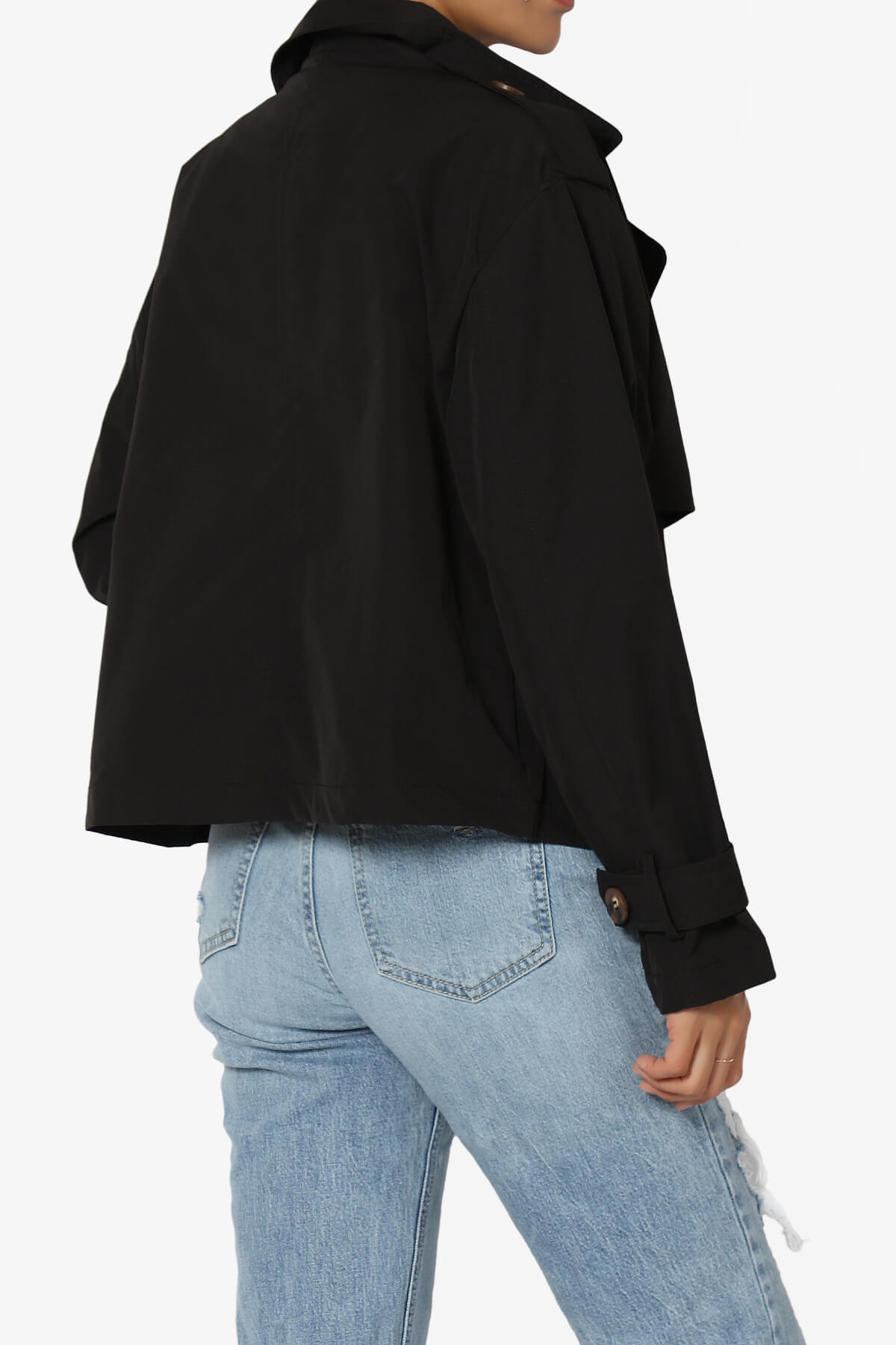 Brixton Cropped Trench Jacket BLACK_4