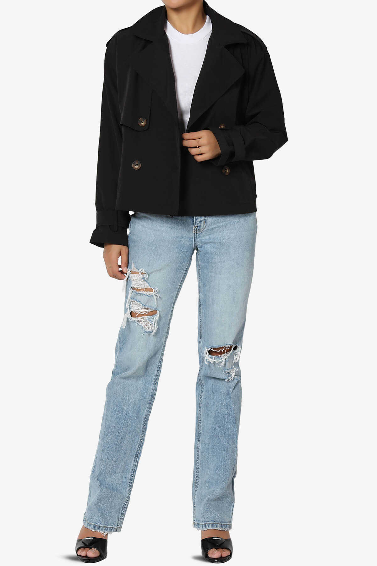 Brixton Cropped Trench Jacket BLACK_6