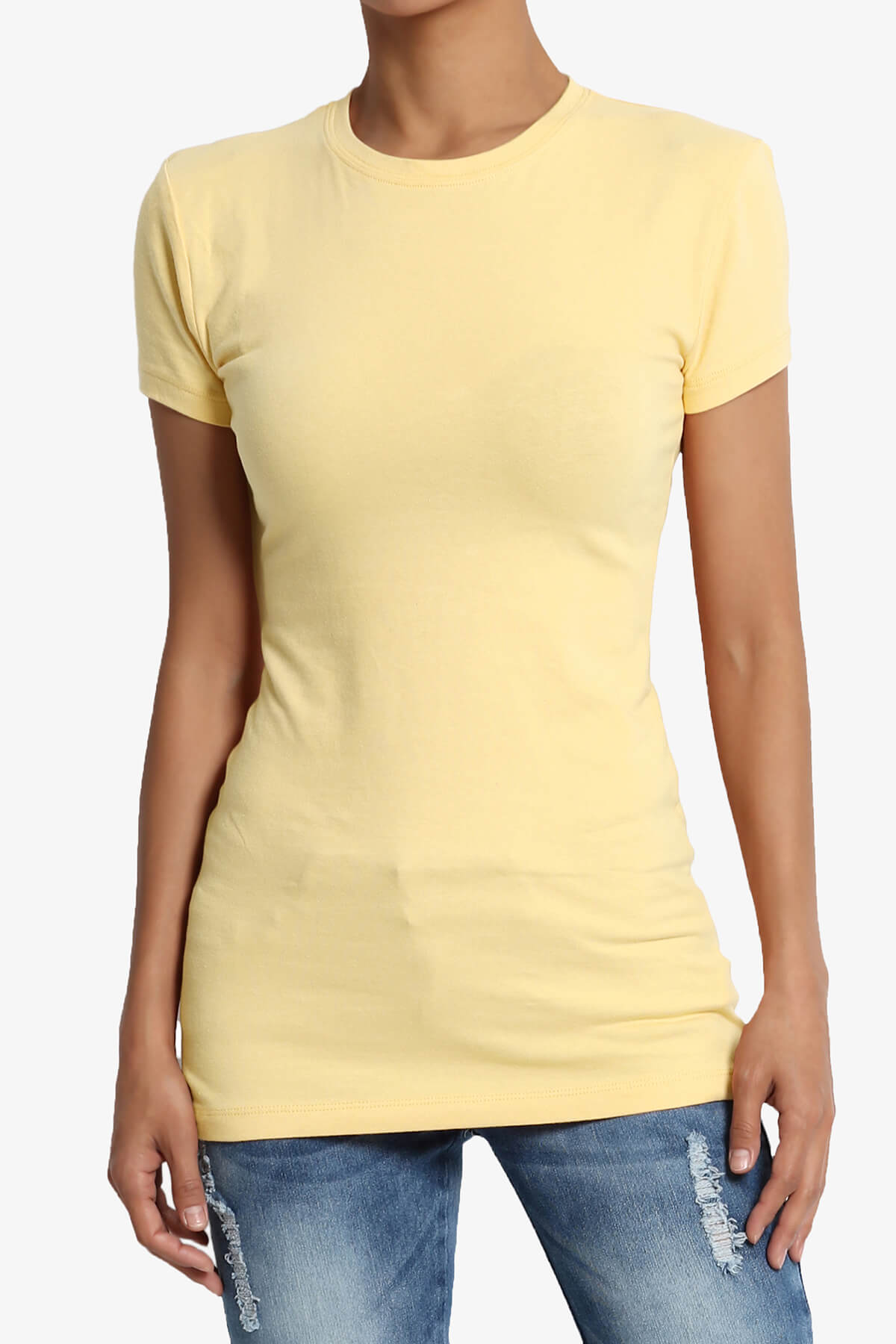 Candela Crew Neck Short Sleeve T-Shirts BANANA_1