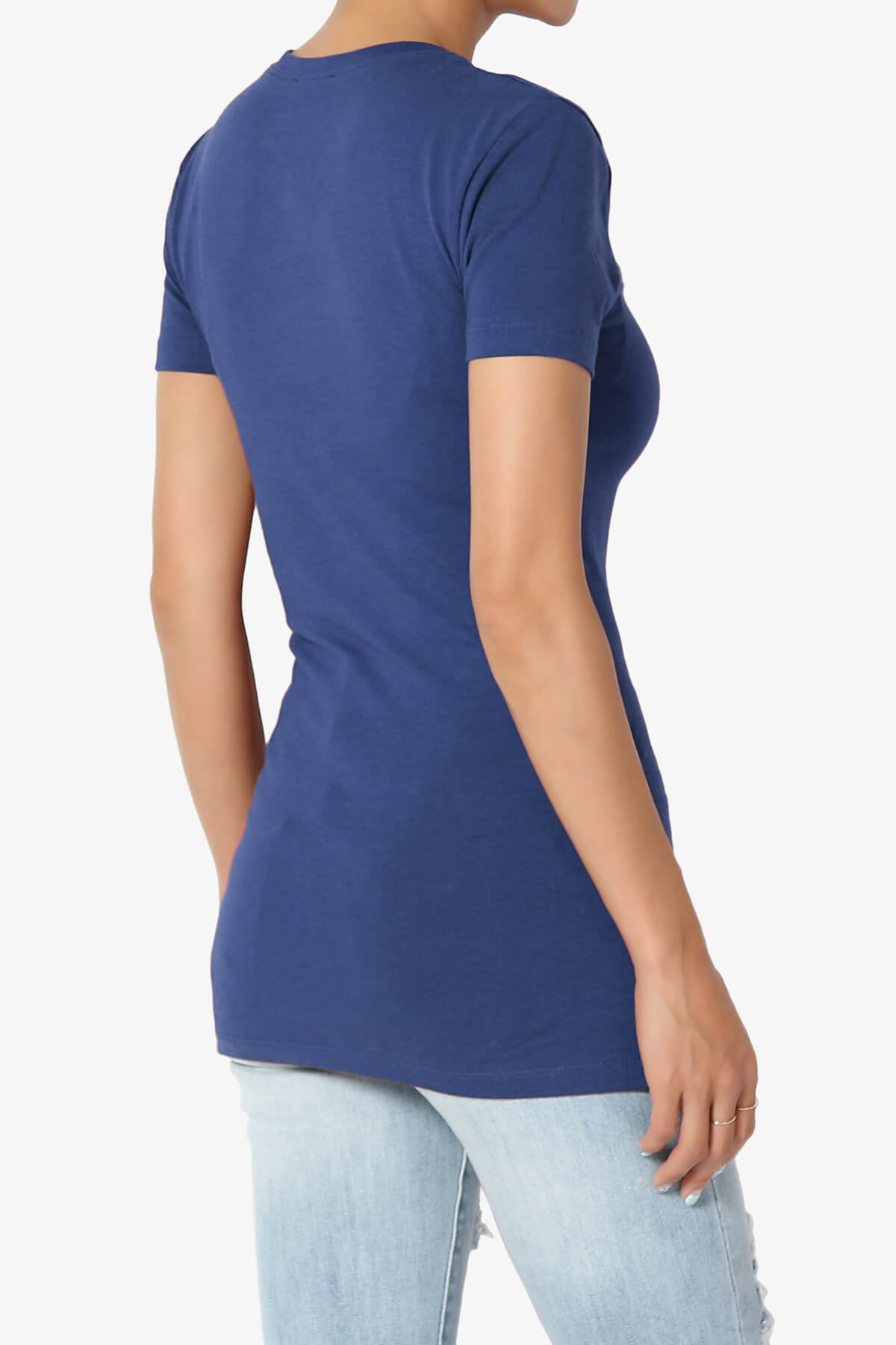 Candela Crew Neck Short Sleeve T-Shirts LIGHT NAVY_4