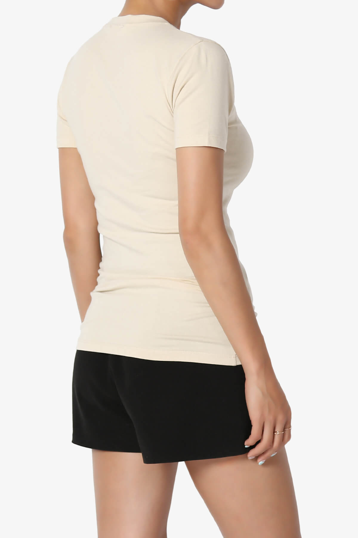 Candela Crew Neck Short Sleeve T-Shirts TAUPE_4