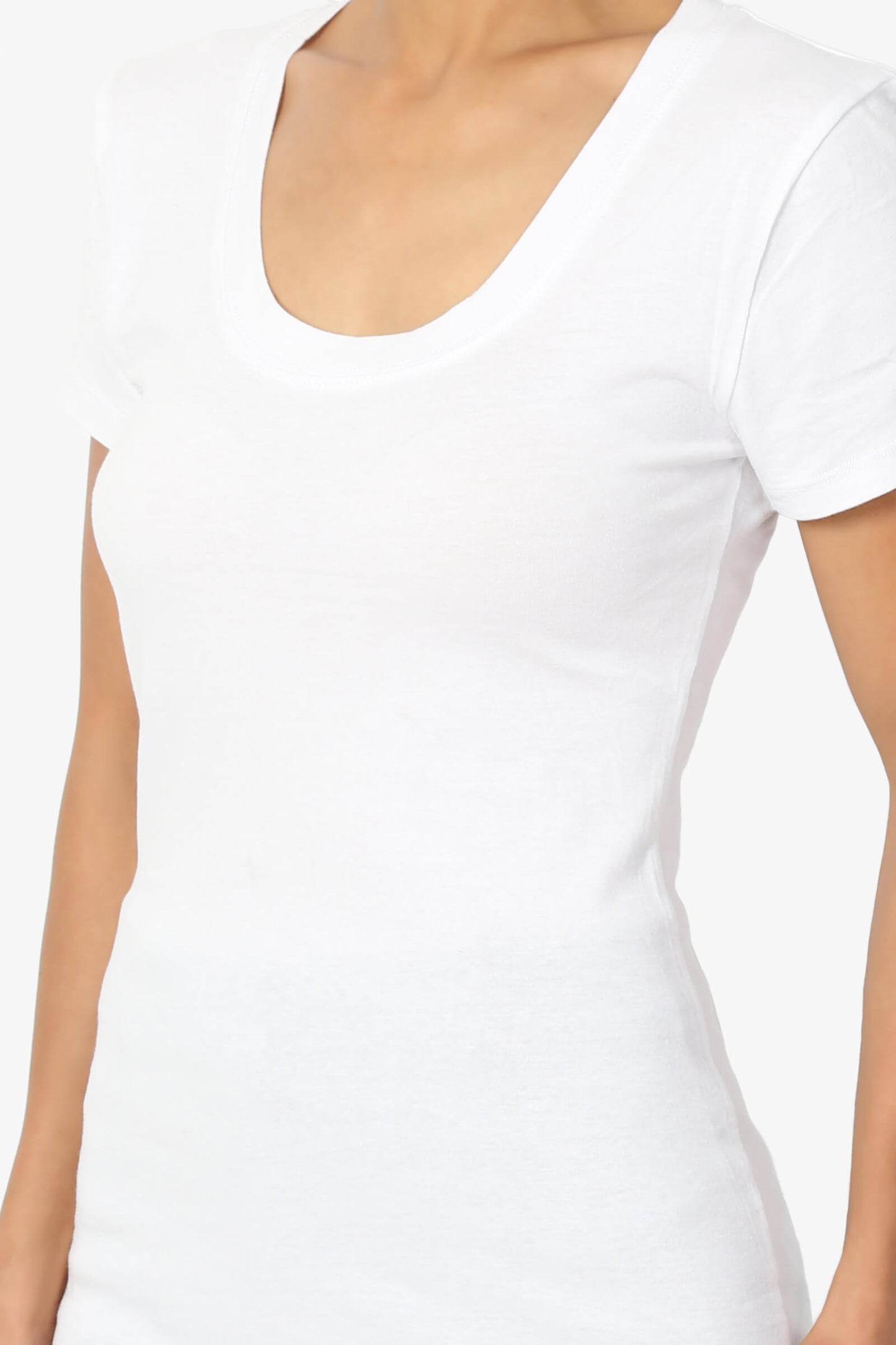 Candela Scoop Neck T-Shirts WHITE_5