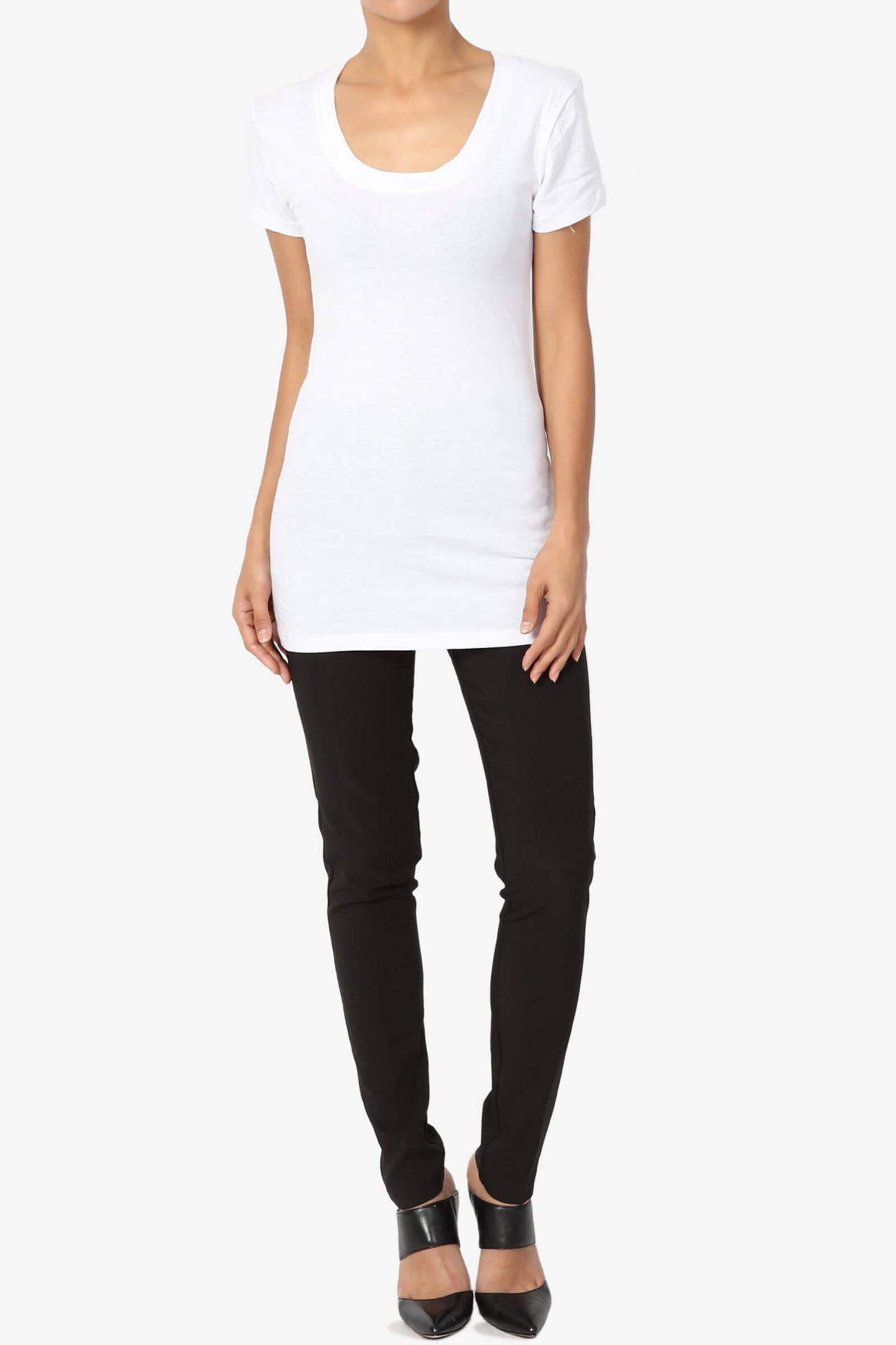 Candela Scoop Neck T-Shirts WHITE_6