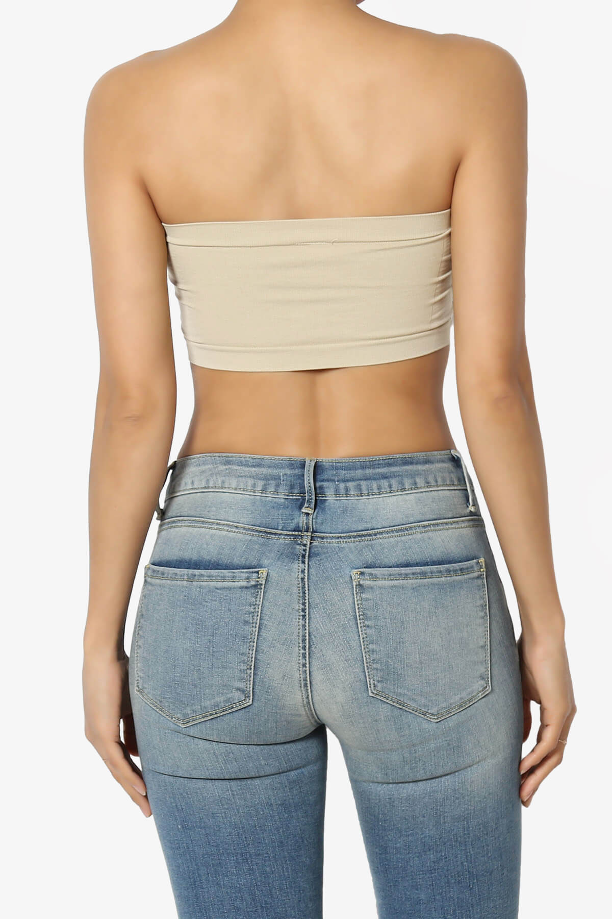 Candid Removable Pad Bandeau Bra Top NUDE_2