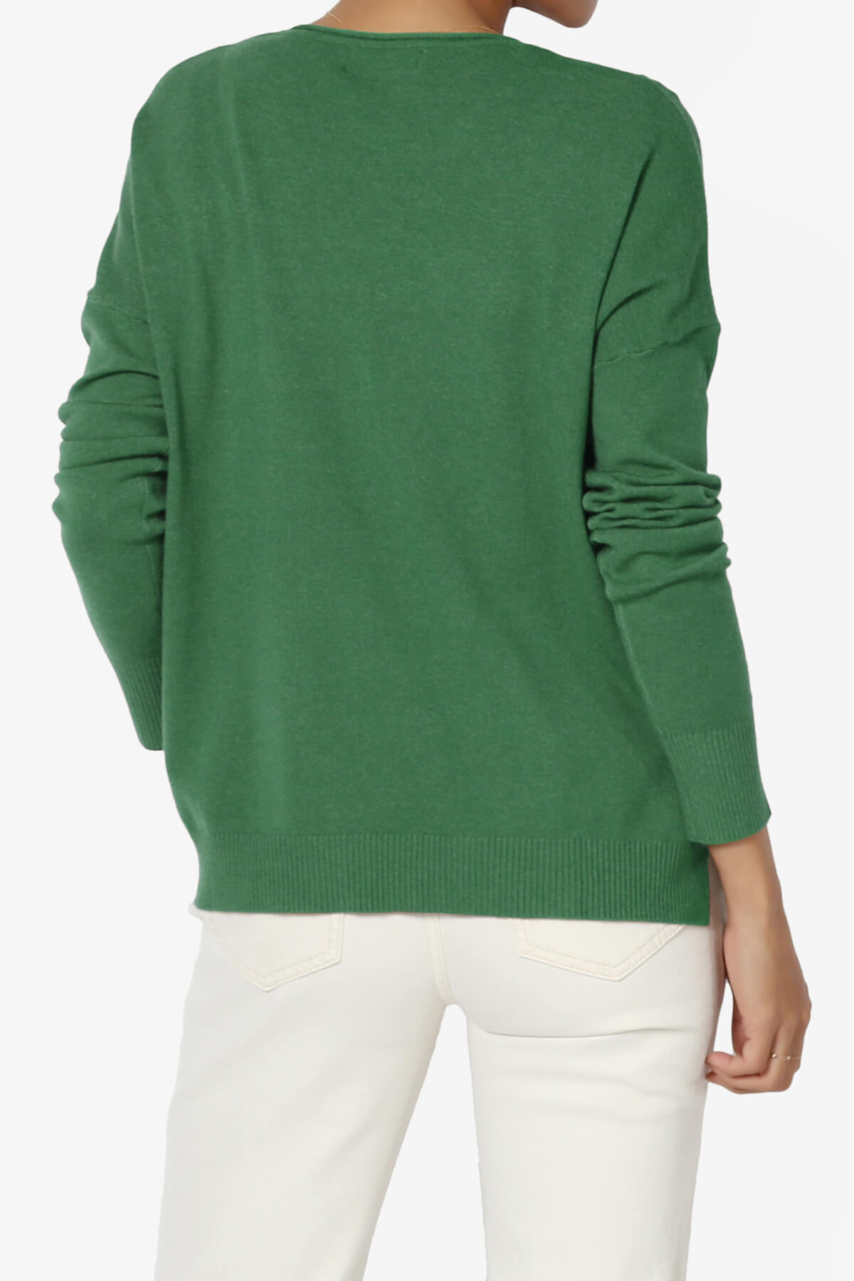 Carolina Long Sleeve Relaxed Fit Knit Top DARK GREEN_2