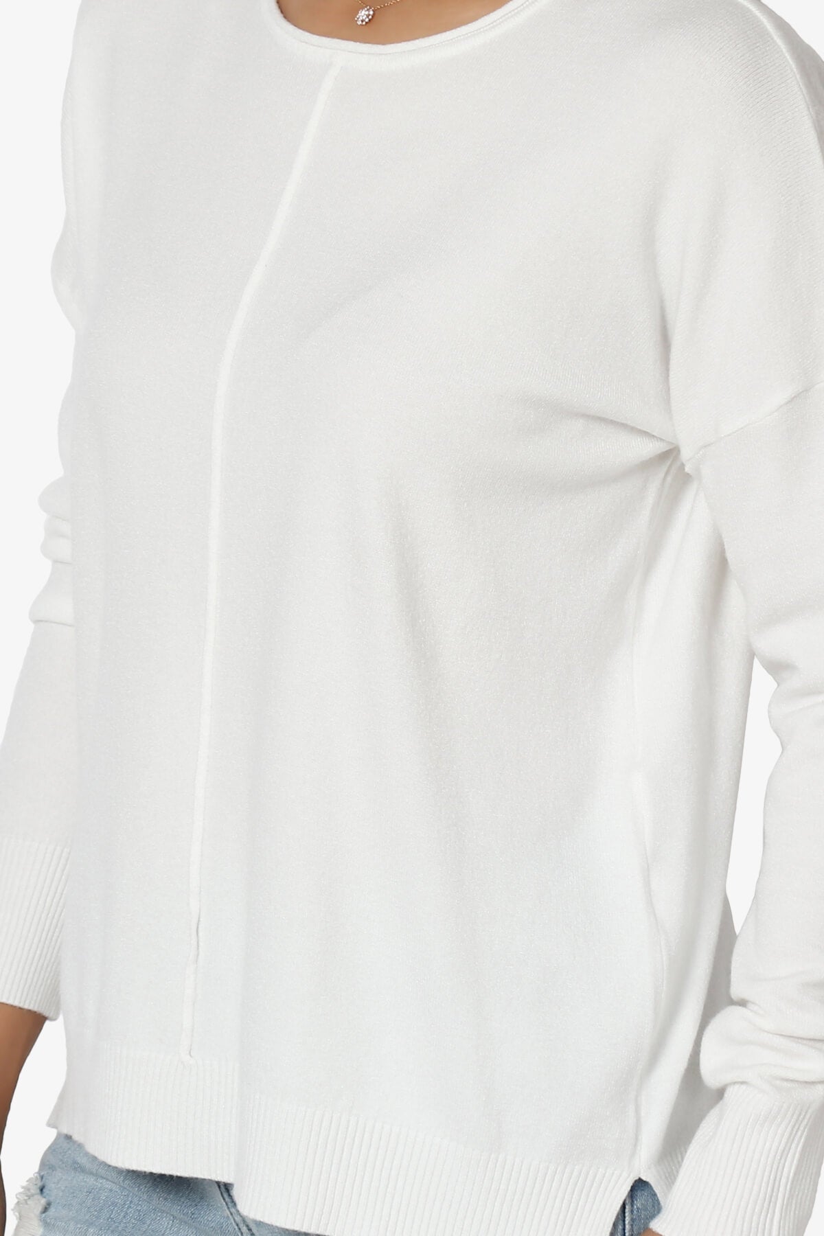 Carolina Long Sleeve Relaxed Fit Knit Top IVORY_5