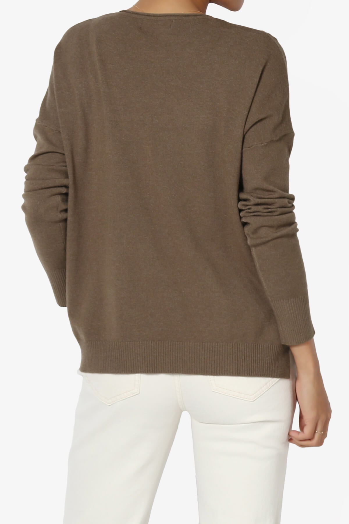 Carolina Long Sleeve Relaxed Fit Knit Top MOCHA_2