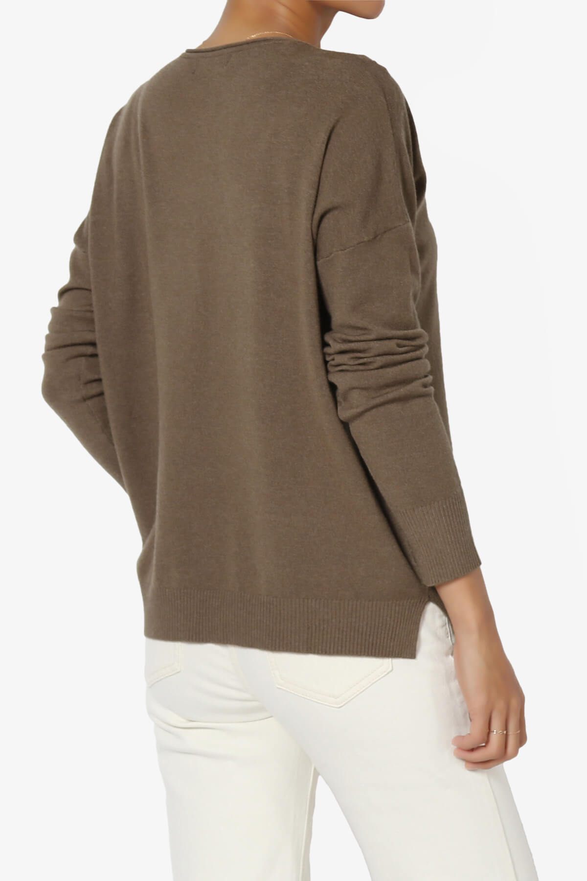 Carolina Long Sleeve Relaxed Fit Knit Top MOCHA_4