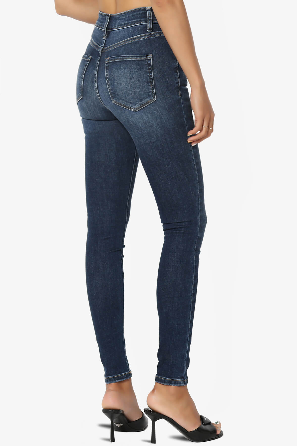 Cherish High Rise Extra Stretch Skinny Jeans DARK_4