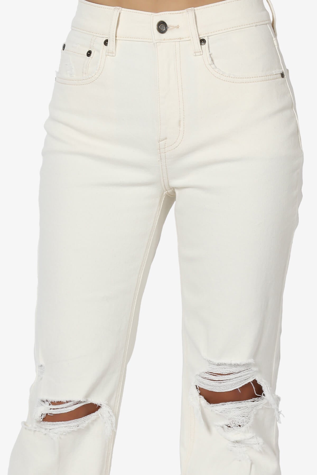 Codi Super High Rise Dad Boyfriend Jeans in Ivory IVORY_5