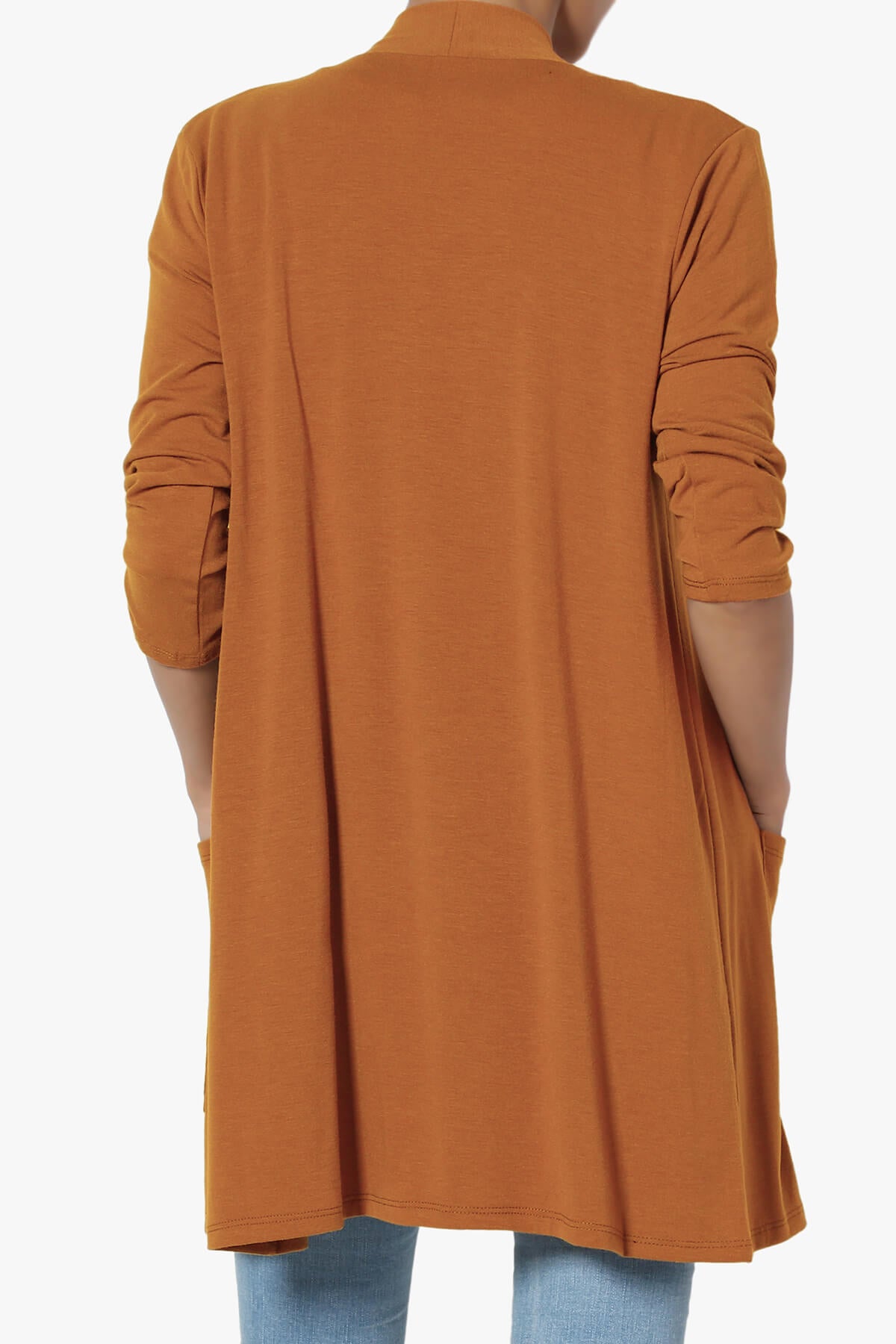 Daday Slouchy Pocket 3/4 Sleeve Cardigan ALMOND_2