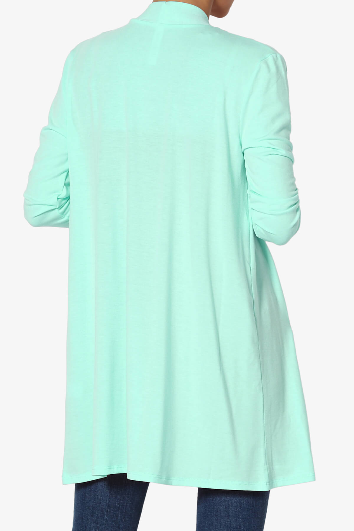 Daday Slouchy Pocket 3/4 Sleeve Cardigan BLUE MINT_2
