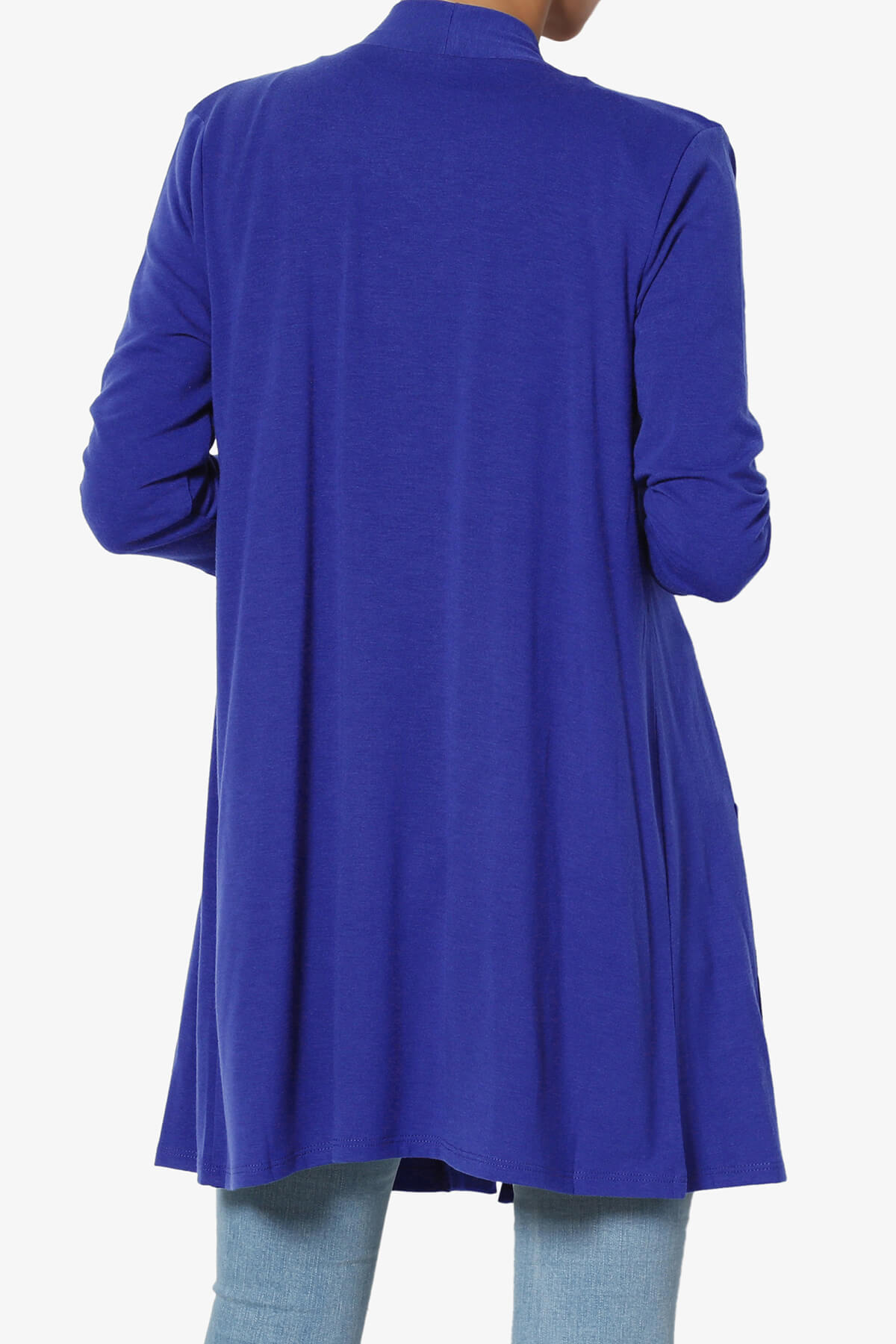 Daday Slouchy Pocket 3/4 Sleeve Cardigan BRIGHT BLUE_2