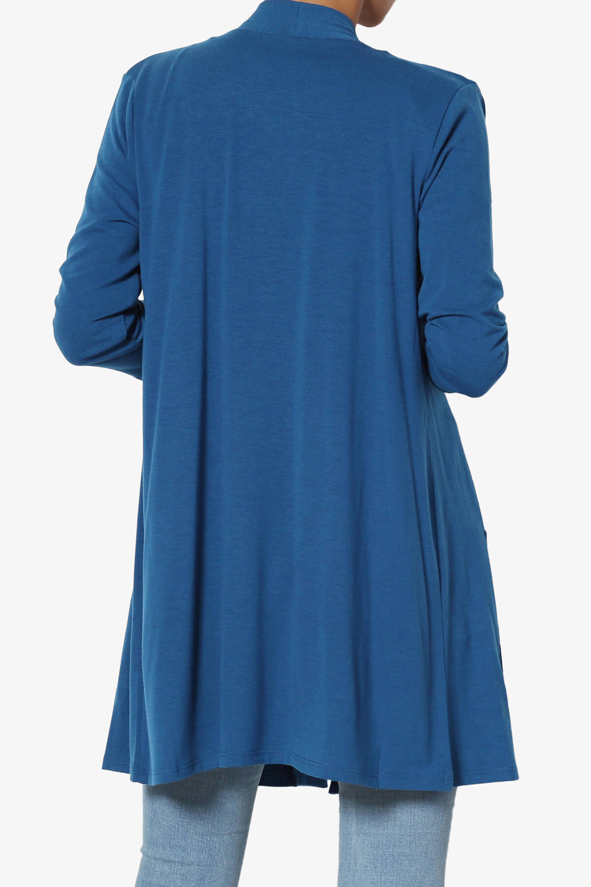 Daday Slouchy Pocket 3/4 Sleeve Cardigan CLASSIC BLUE_2