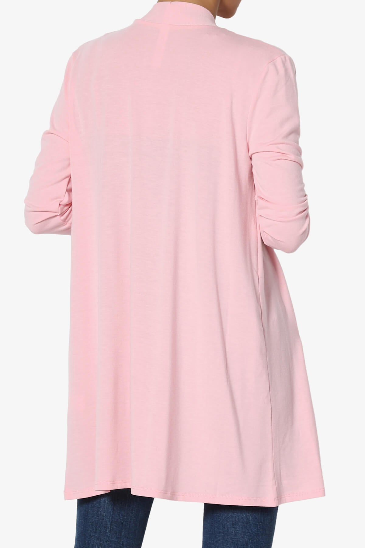 Daday Slouchy Pocket 3/4 Sleeve Cardigan DARK PINK_2