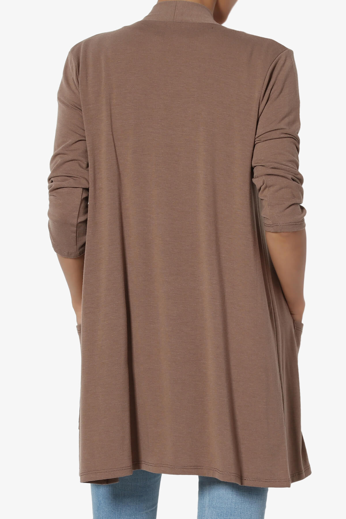 Daday Slouchy Pocket 3/4 Sleeve Cardigan MOCHA_2